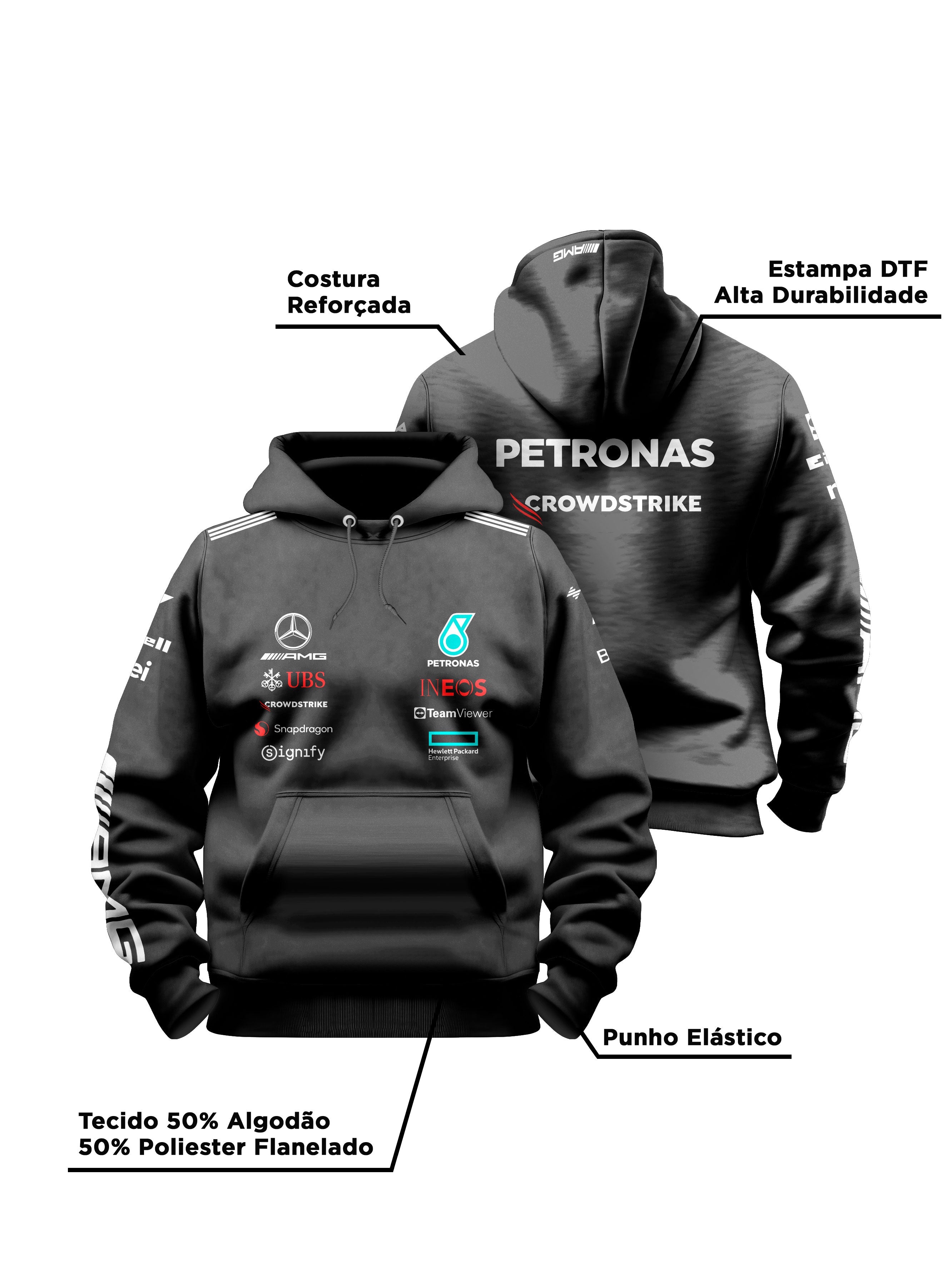 Mercedes 2025 Black Hoodie