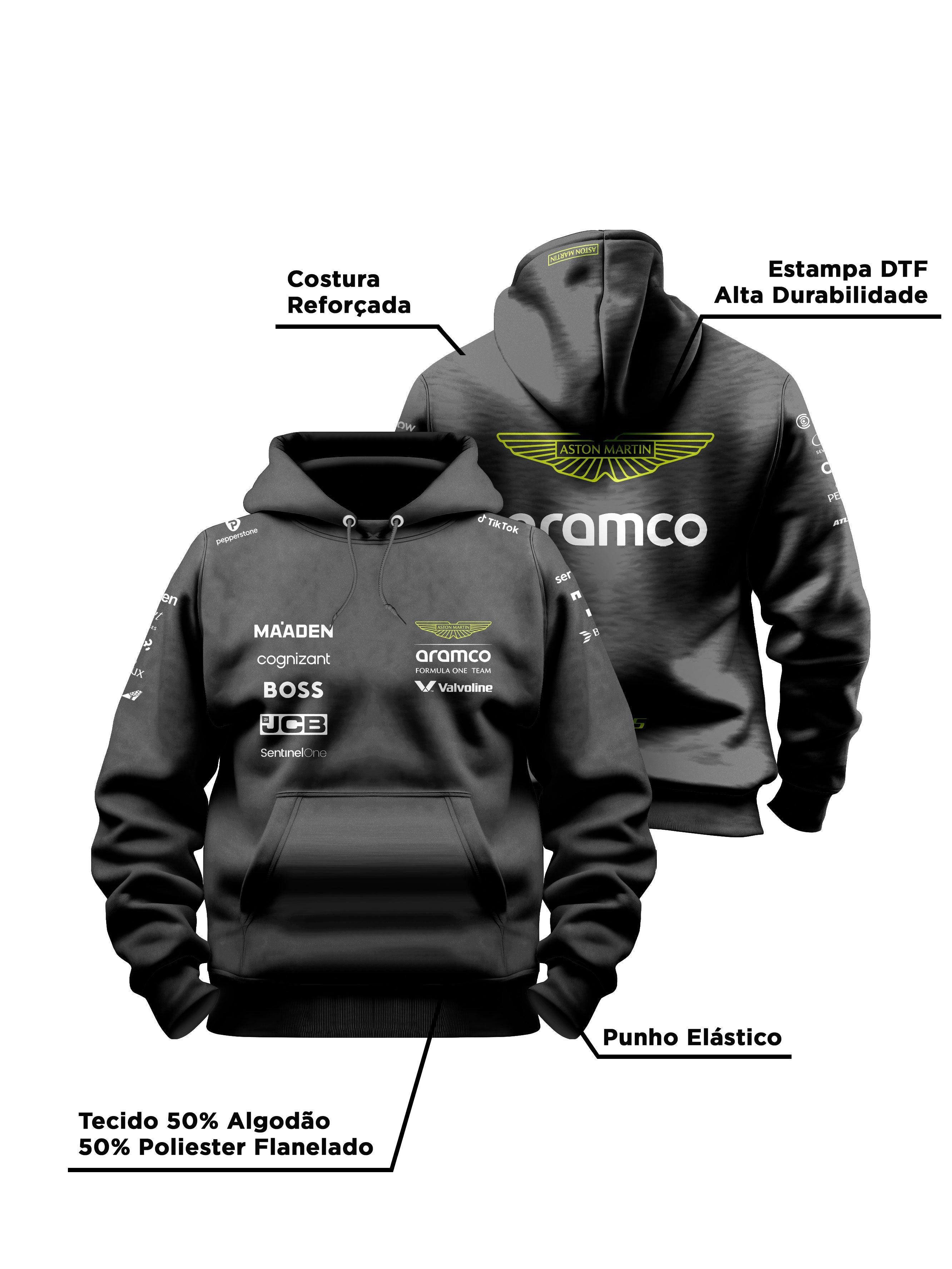 Aston Martin 2025 Black Hoodie
