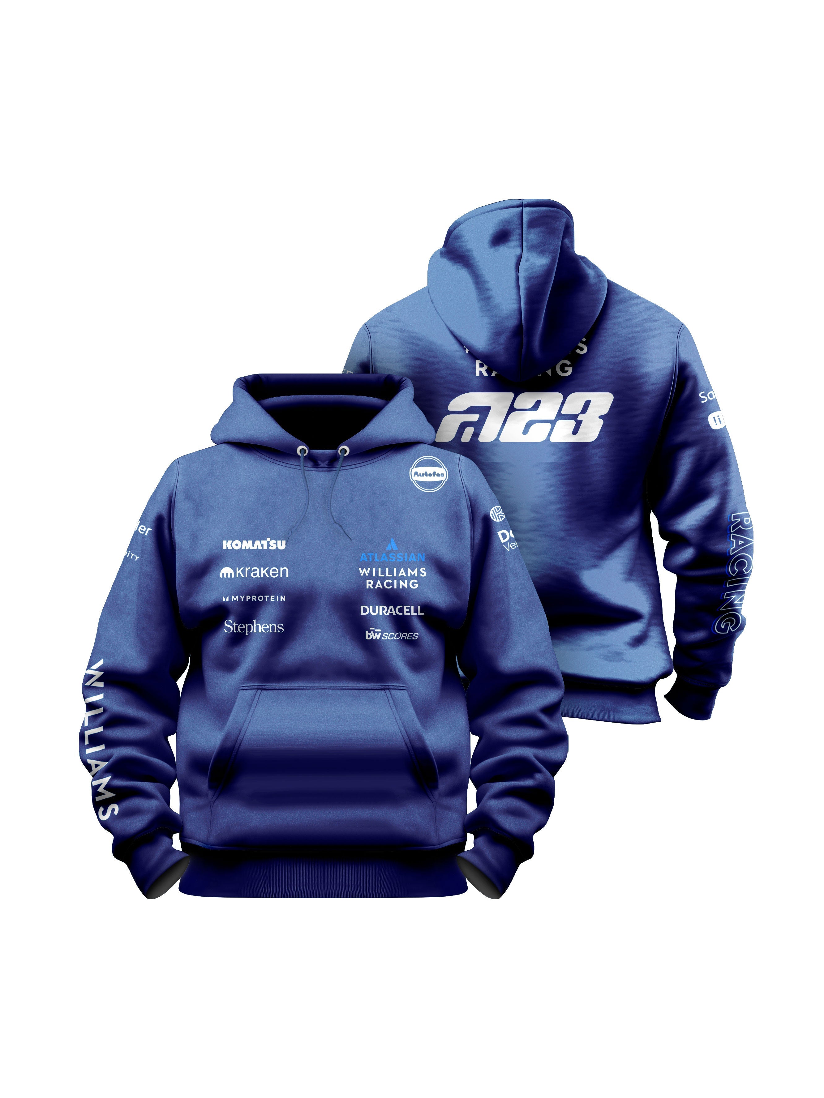 Williams Alex Albon 2025 Navy Blue Hoodie
