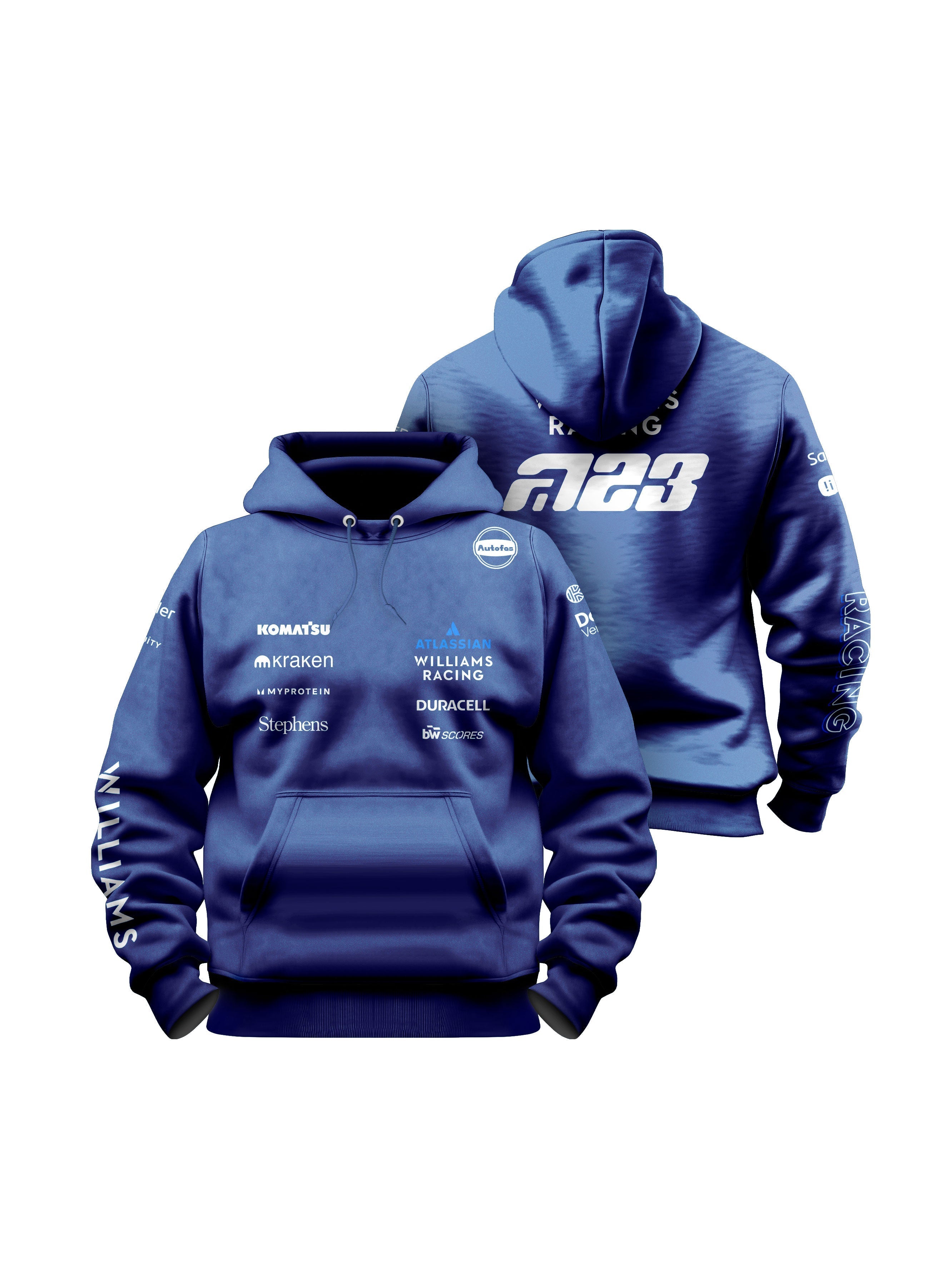 Williams Alex Albon 2025 Navy Blue Hoodie