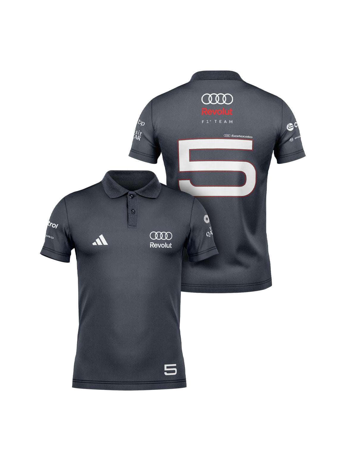 Audi Bortoleto 2026 Gray Polo Shirt