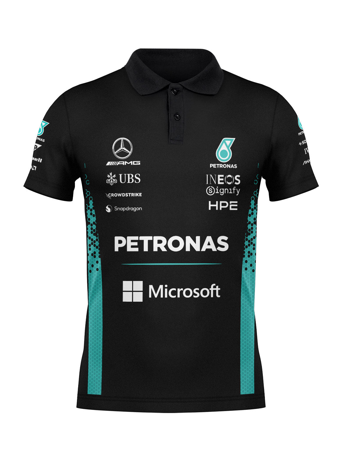 Mercedes F1 2026 Black Polo Shirt