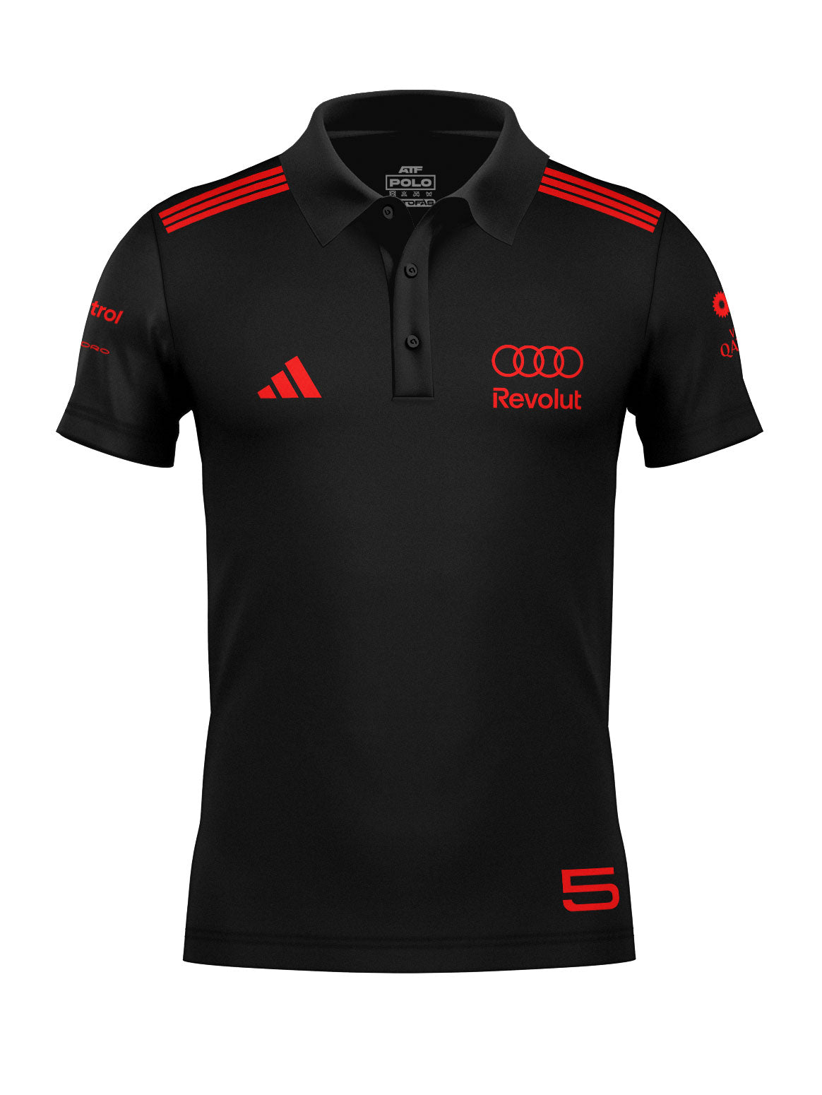 Audi Bortoleto Red&Black 2026 Black Polo Shirt
