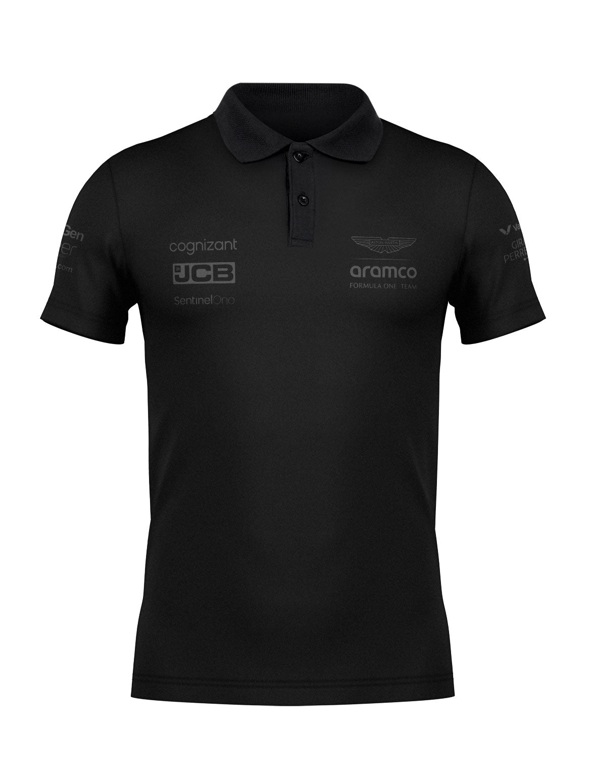 Aston Martin 2024 All Black Polo Shirt