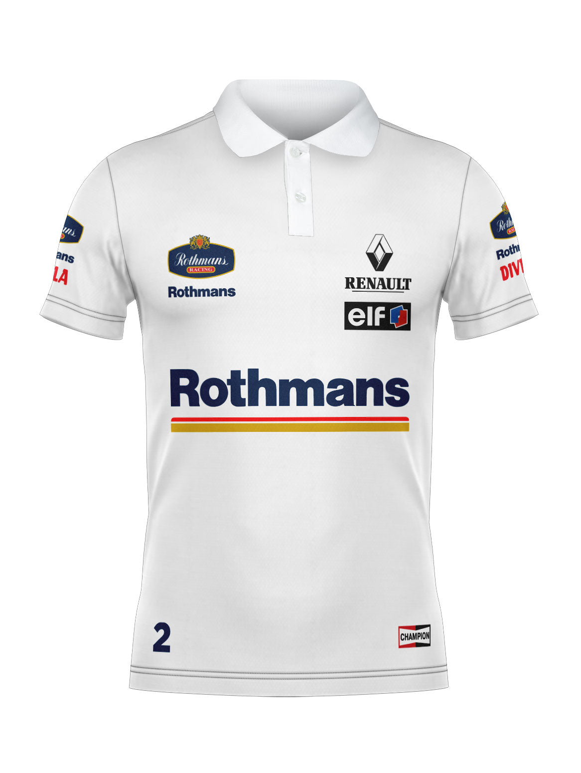 Williams Retro Rothmans Racing White Polo Shirt