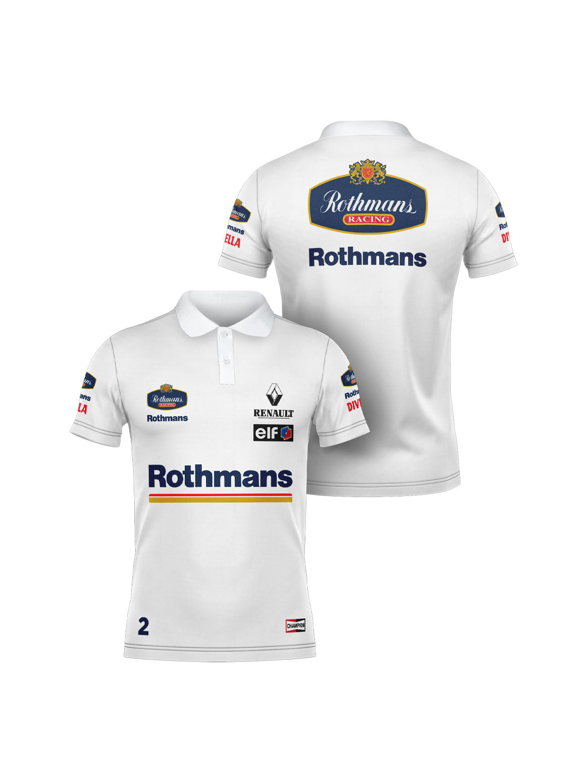 Williams Retro Rothmans Racing White Polo Shirt