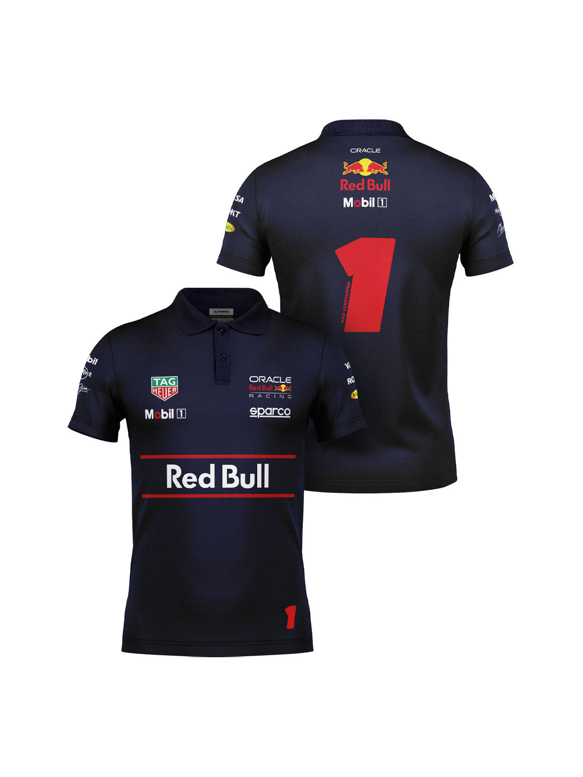 Red Bull Max Verstappen Navy Blue Polo Shirt 2025