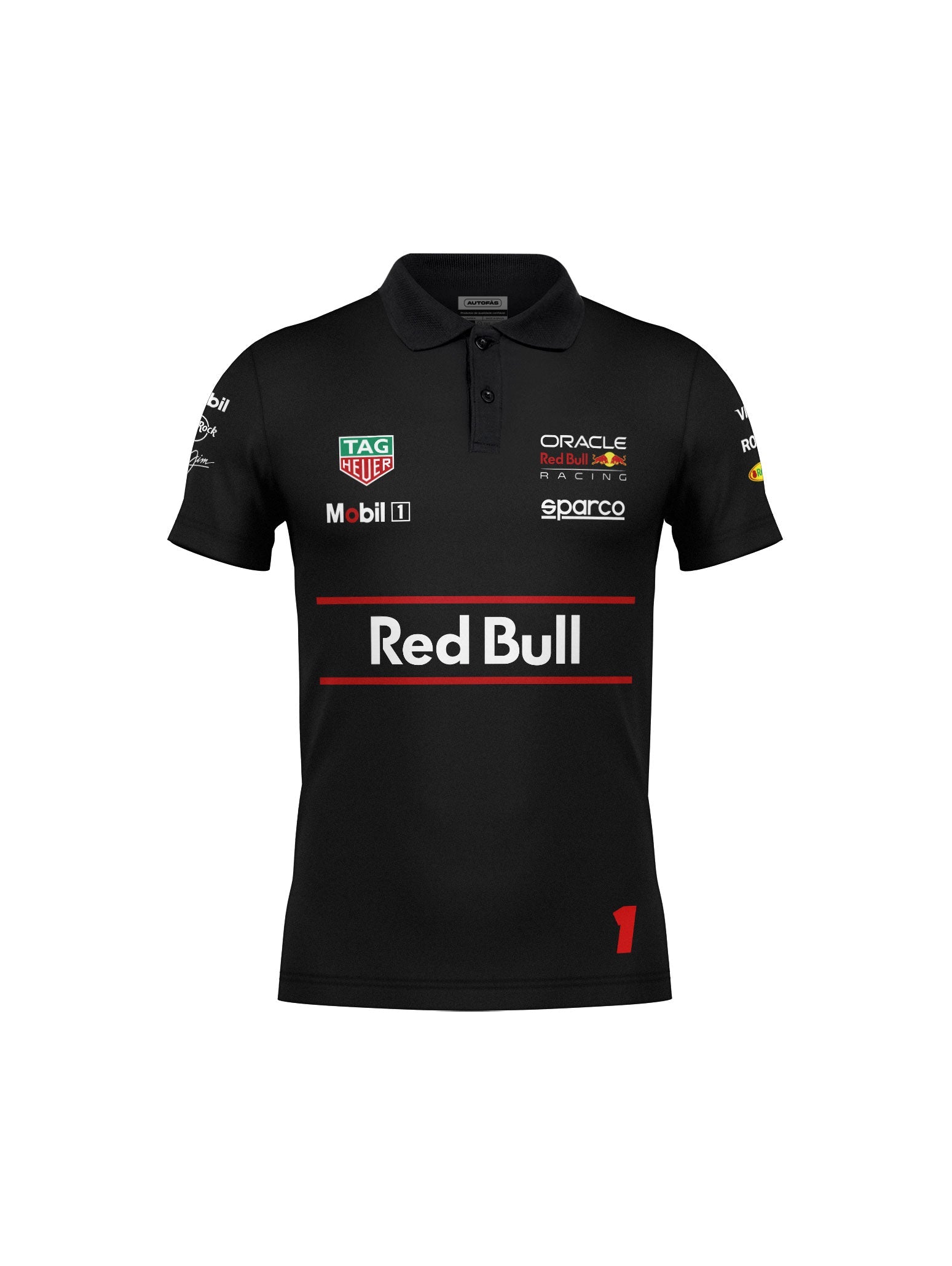 Red Bull Max Verstappen Black Polo Shirt 2025