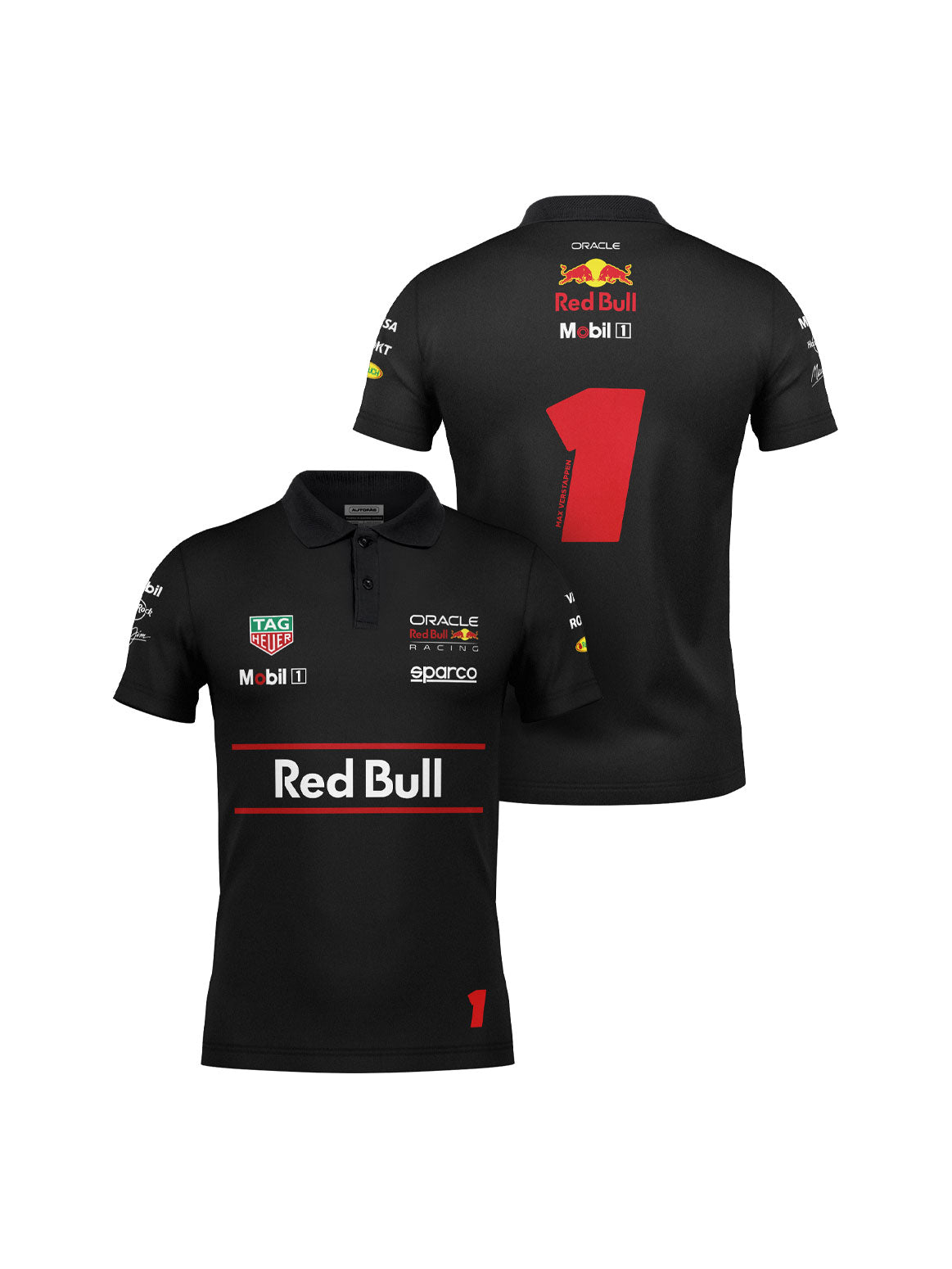 Red Bull Max Verstappen Black Polo Shirt 2025