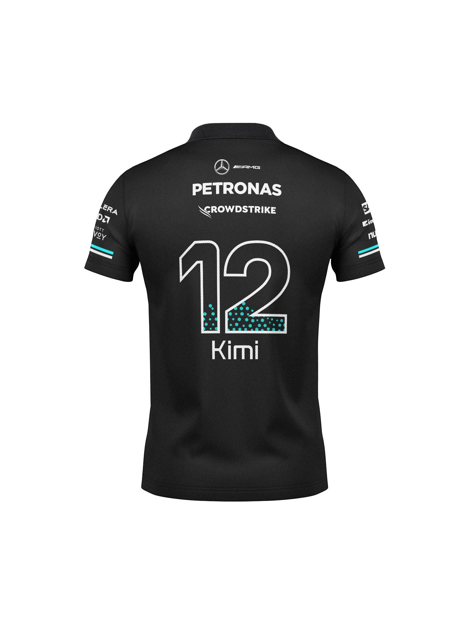Mercedes Kimi Antonelli Black Polo Shirt 2025