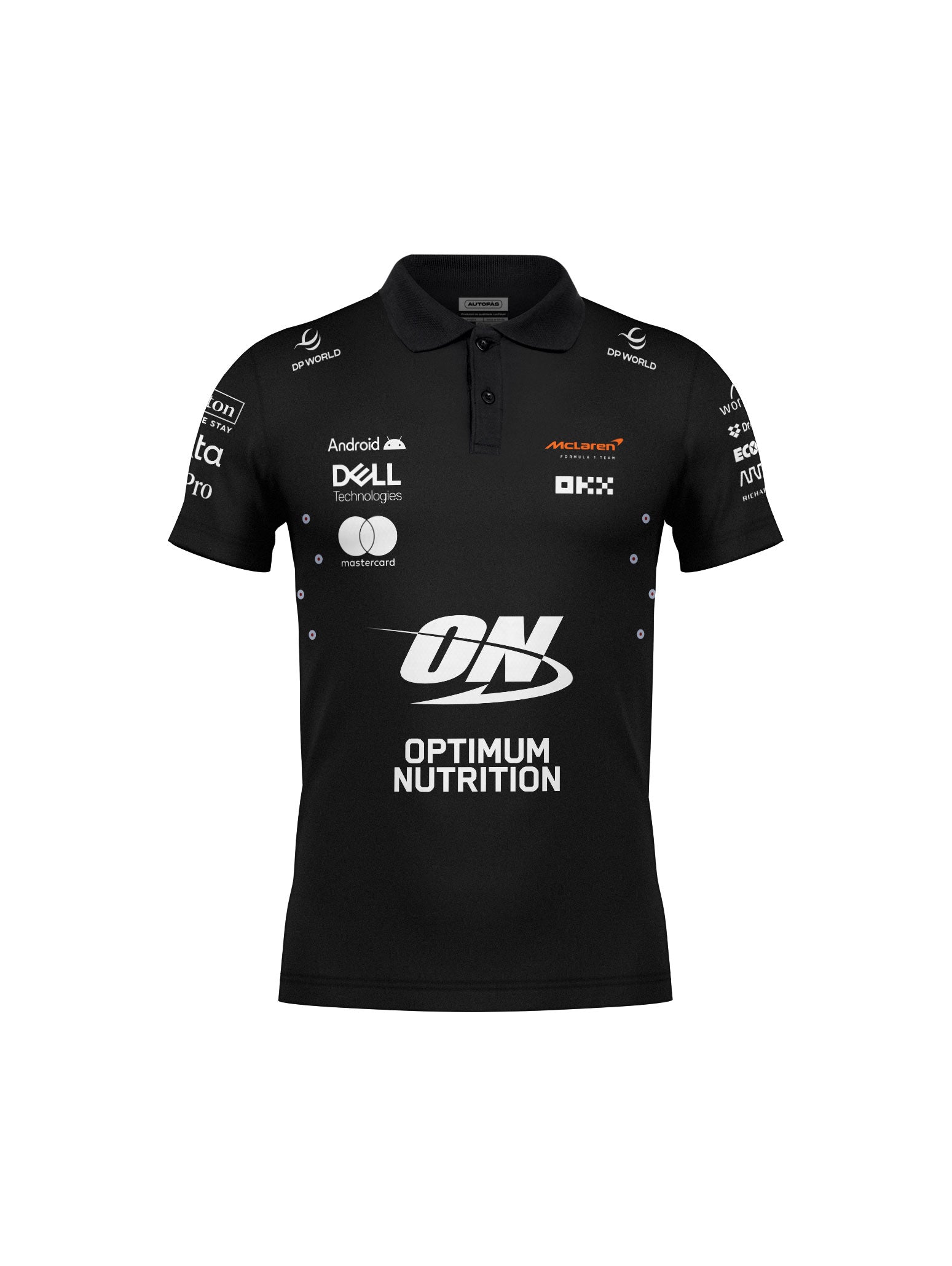 McLaren Team Black Polo Shirt 2025
