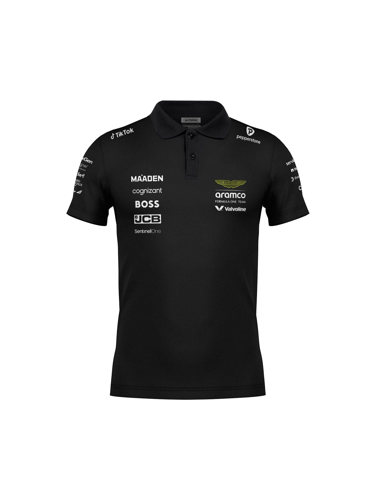 Aston Martin Team Black Polo Shirt 2025