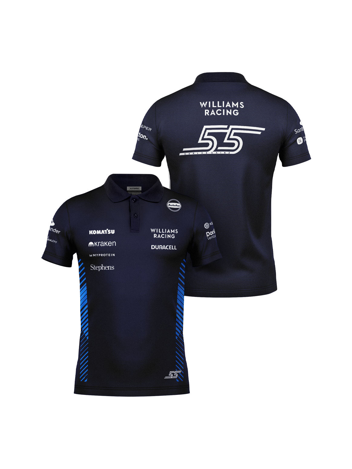 Williams Carlos Sainz Navy Blue Polo Shirt 2025