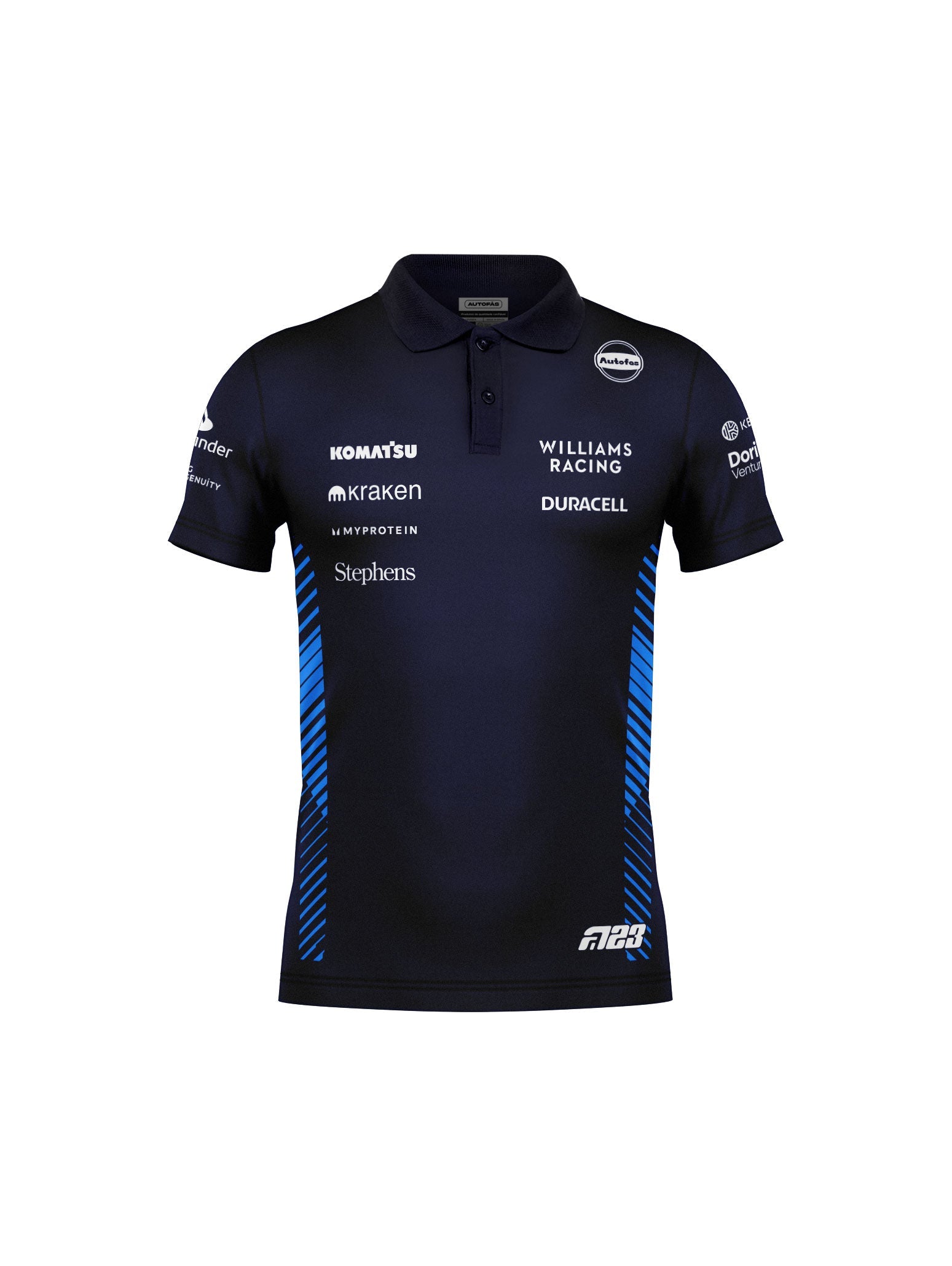 Williams Alex Albon Navy Blue Polo Shirt 2025