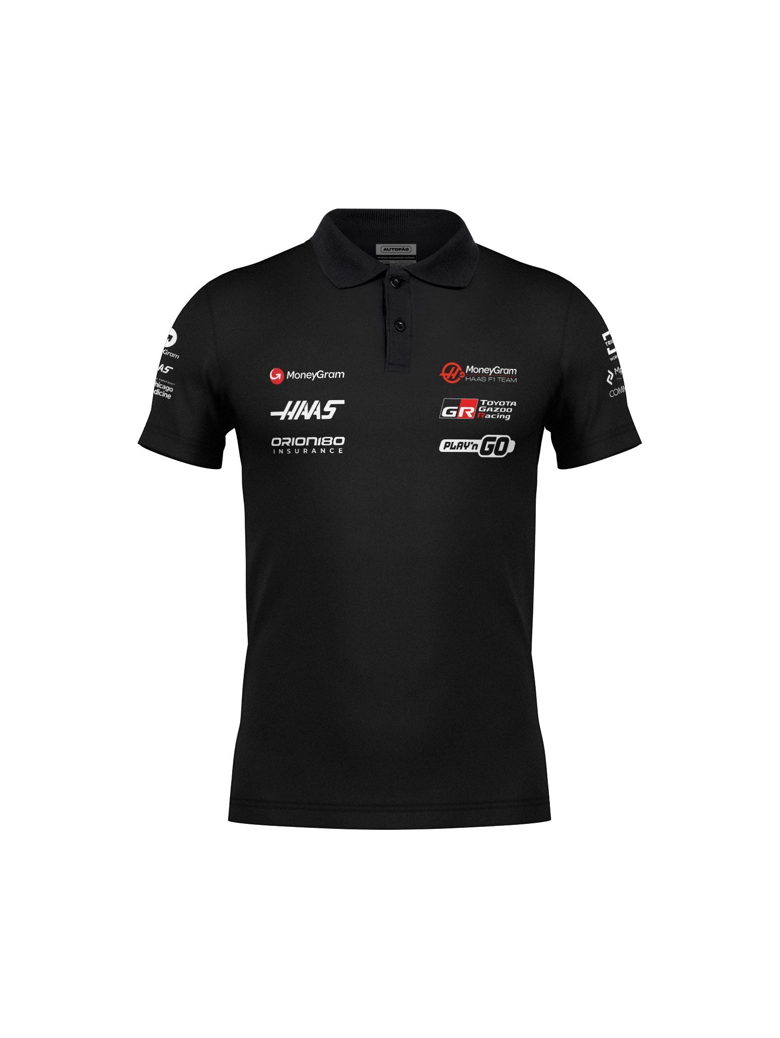 Haas Black Polo Shirt 2025