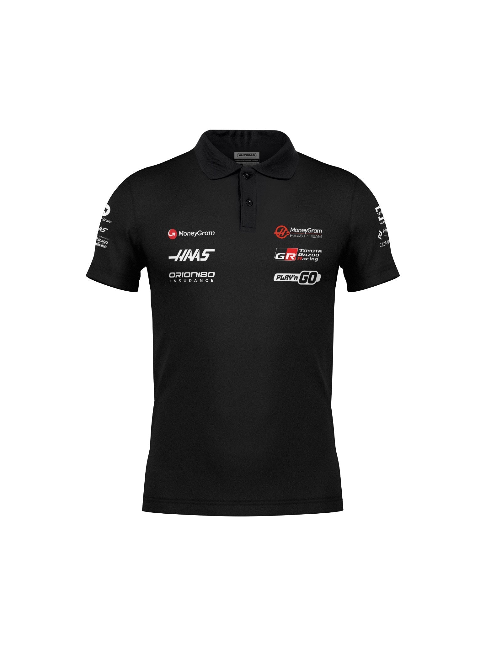 Haas Black Polo Shirt 2025