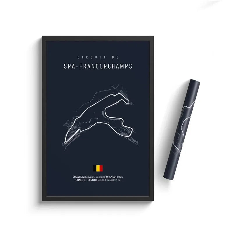 FORMULA 1 SPA-FRANCORCHAMPS CURCIUT POSTER