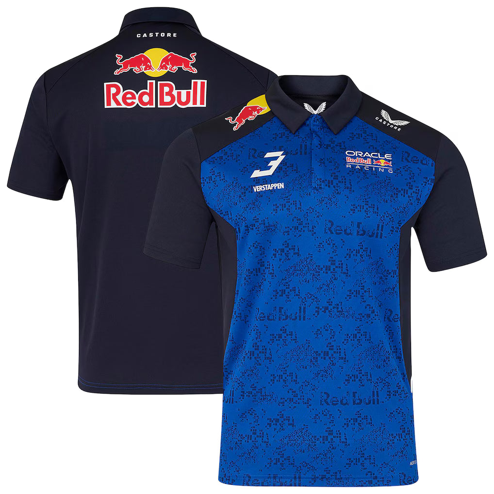 Max Verstappen Red Bull Racing 2026 Replica Polo Shirt - Black/Blue