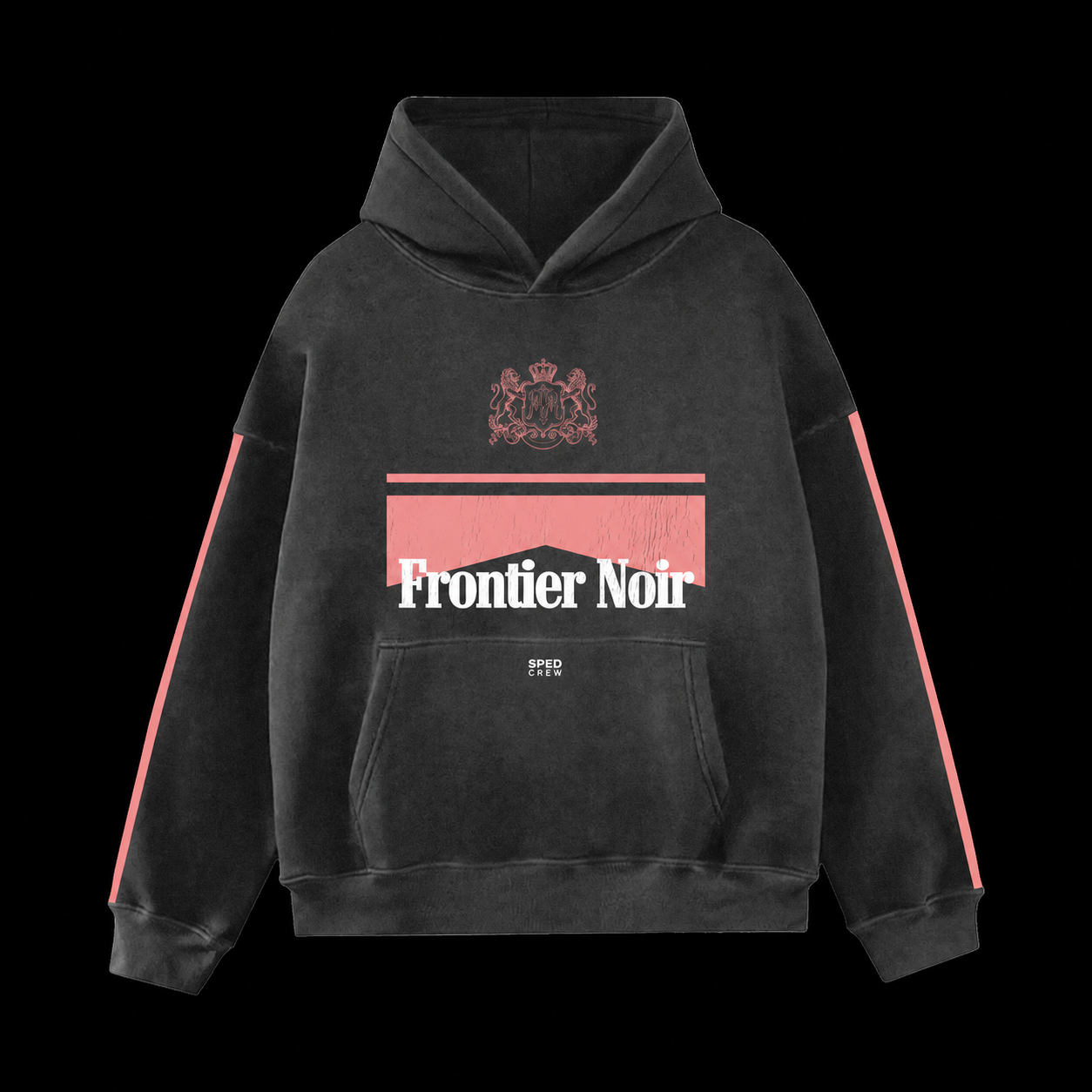 Pink Frontier Noir Hoodie
