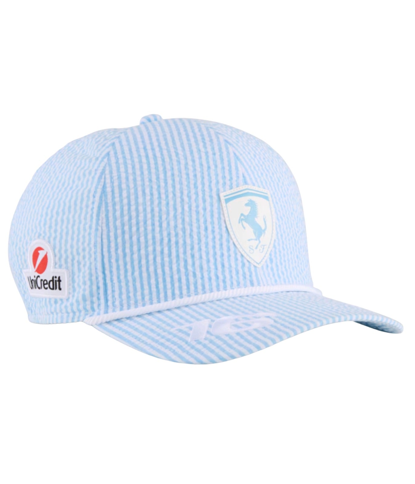 Ferrari F1 2025 Light Blue Seersucker Cap