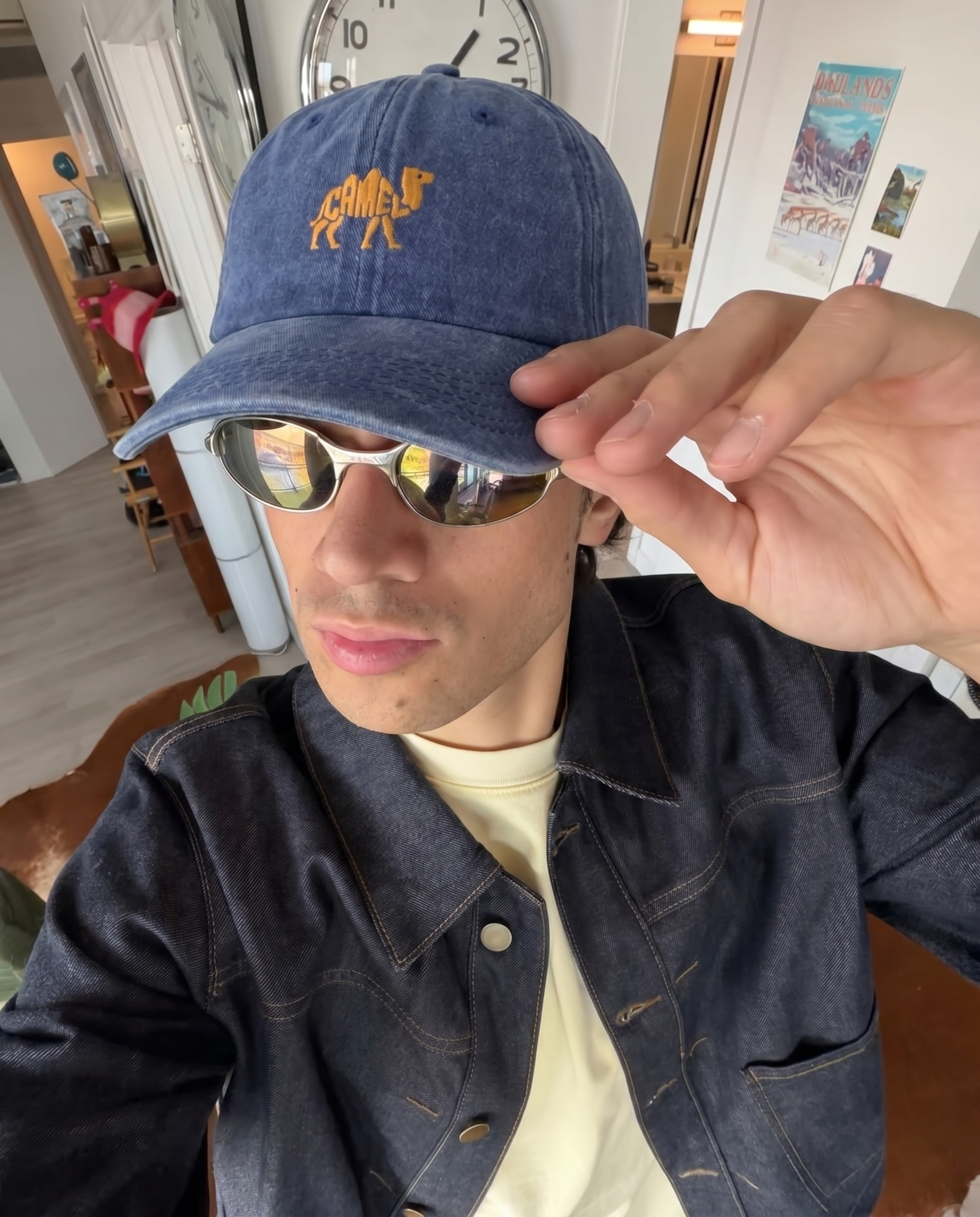 Camel Embroidered Cap