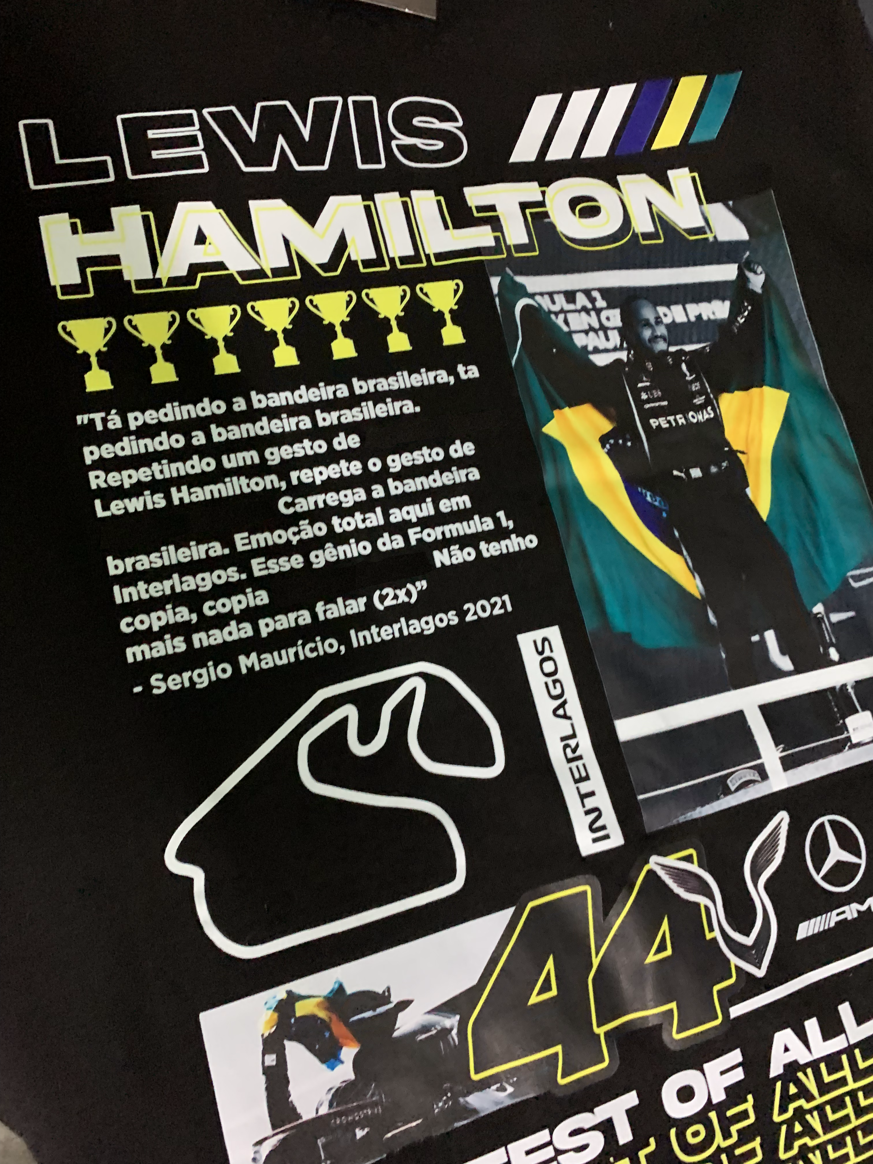 Moments T-Shirt Lewis Hamilton Brazil Cotton