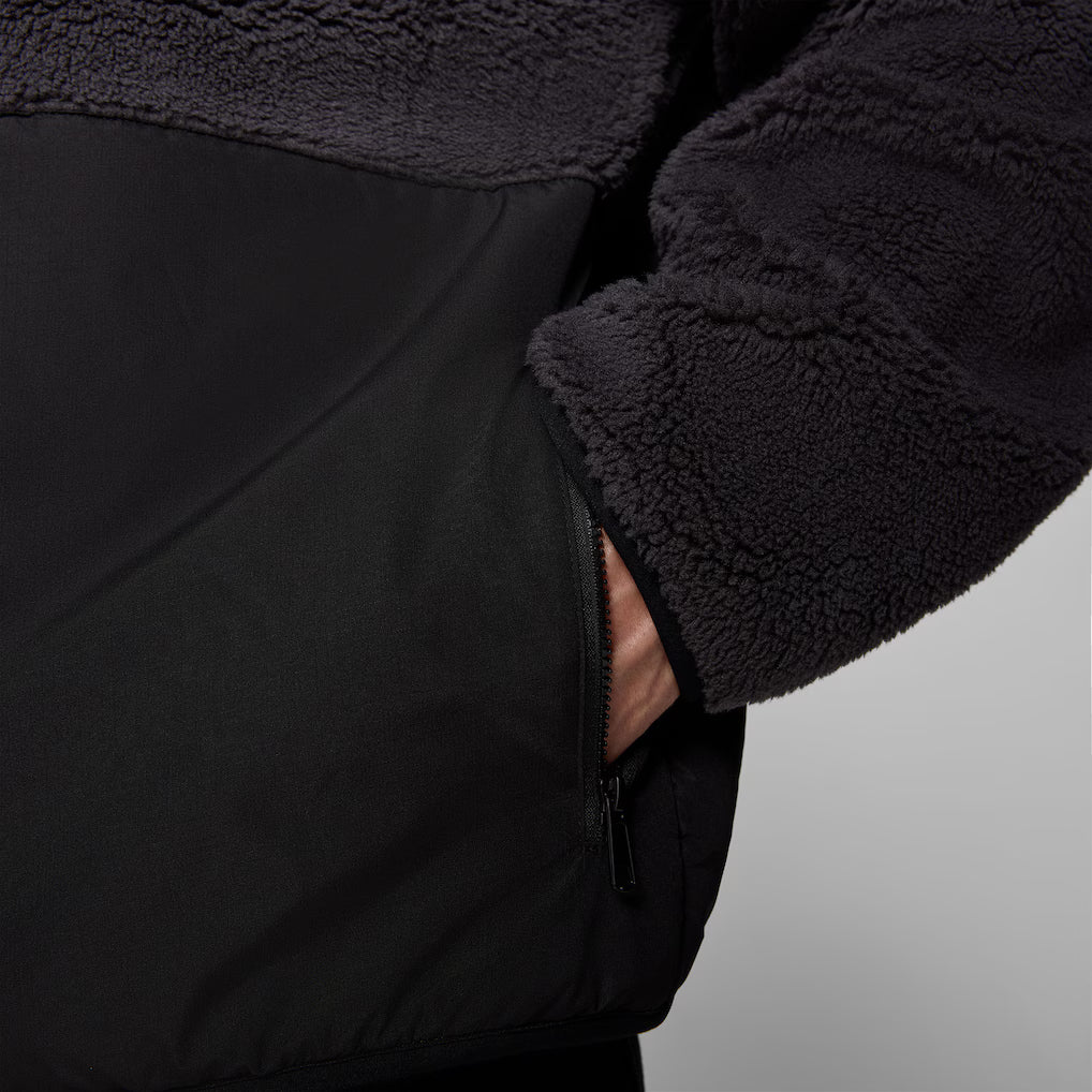 Aston Martin Fanwear Tech Sherpa Full Zip Jacket - Black