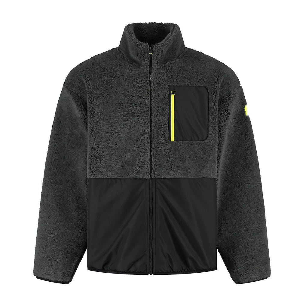 Aston Martin Fanwear Tech Sherpa Full Zip Jacket - Black