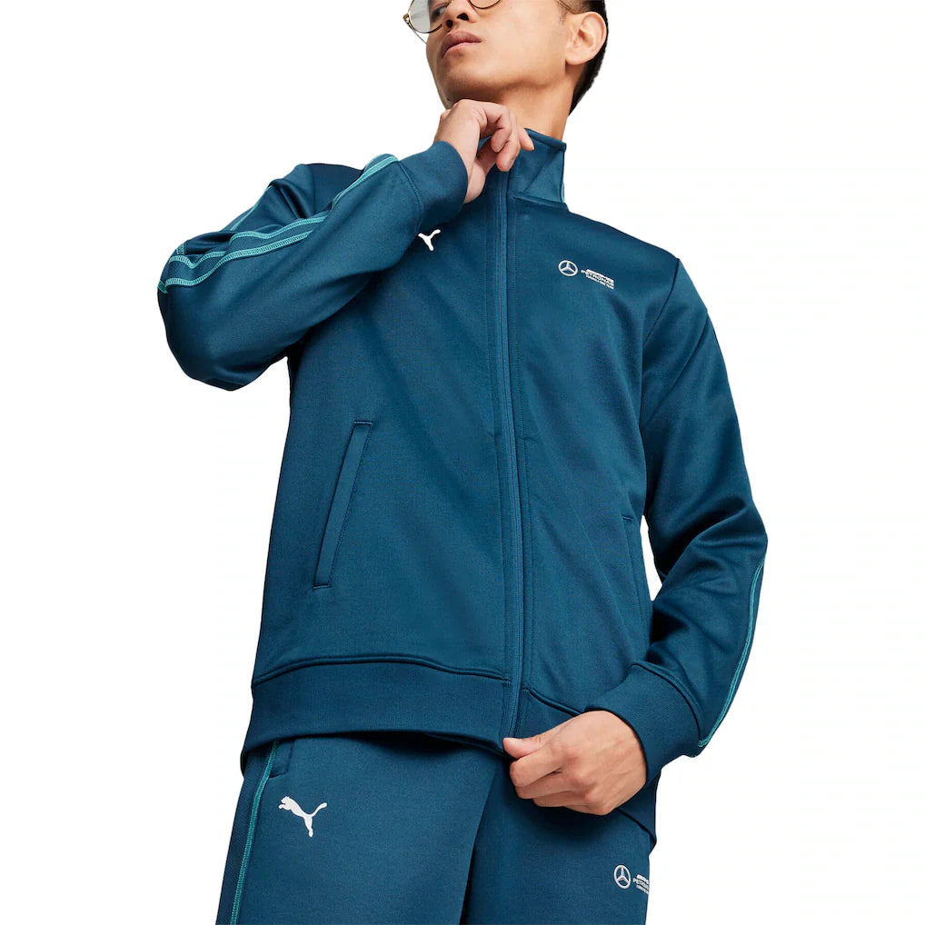 Mercedes-AMG Petronas F1 Team Puma 2024 MT7 Track Full-Zip Jacket - Teal