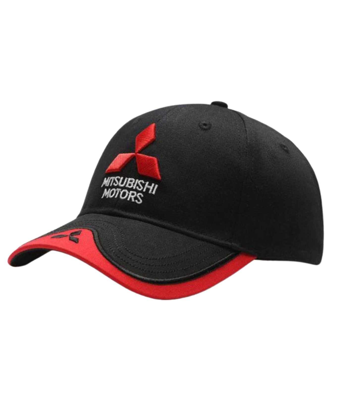 Mitsubishi Motors Black Red Embroidered Cap