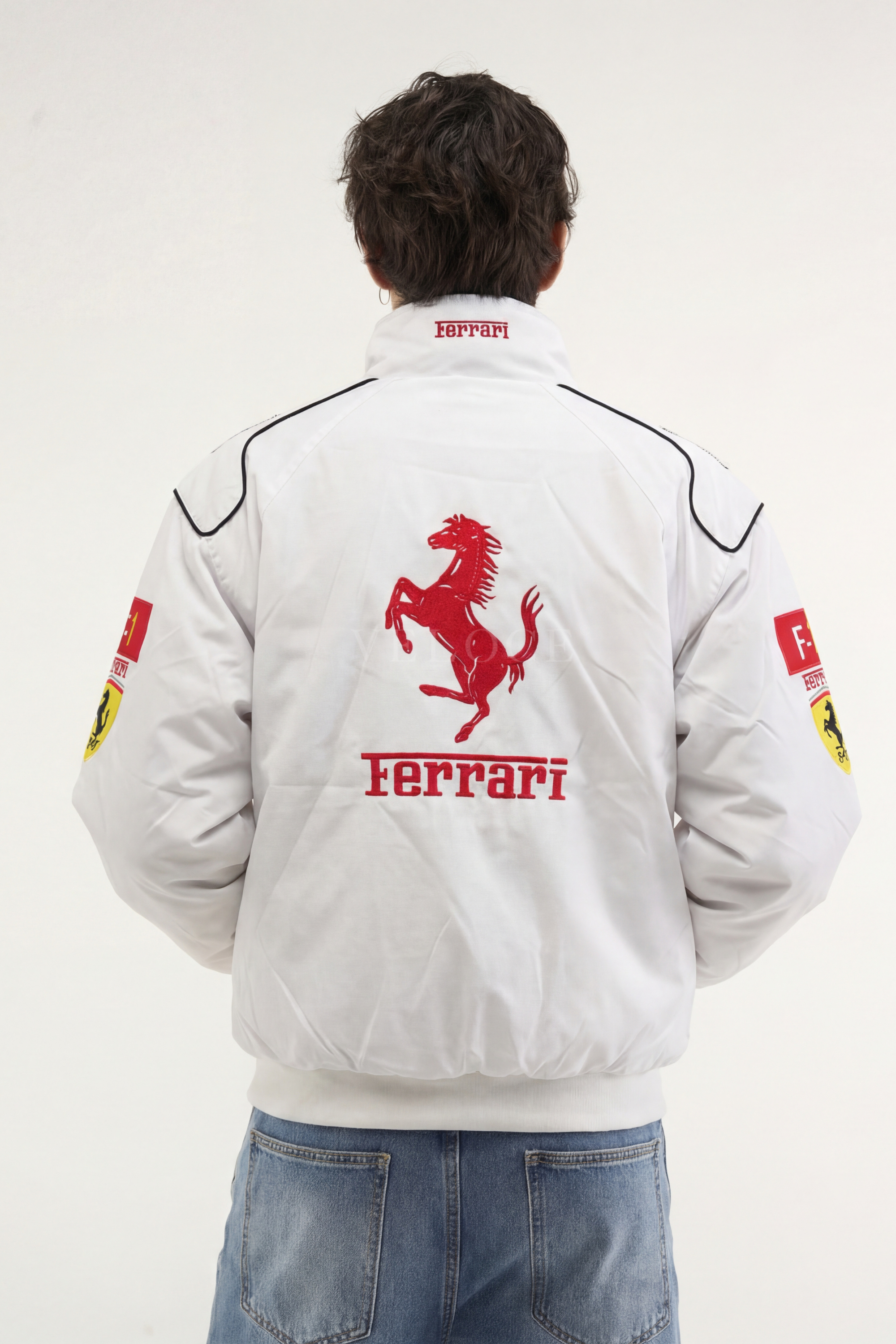 Ferrari F1 Vintage Racing Jacket - White Edition