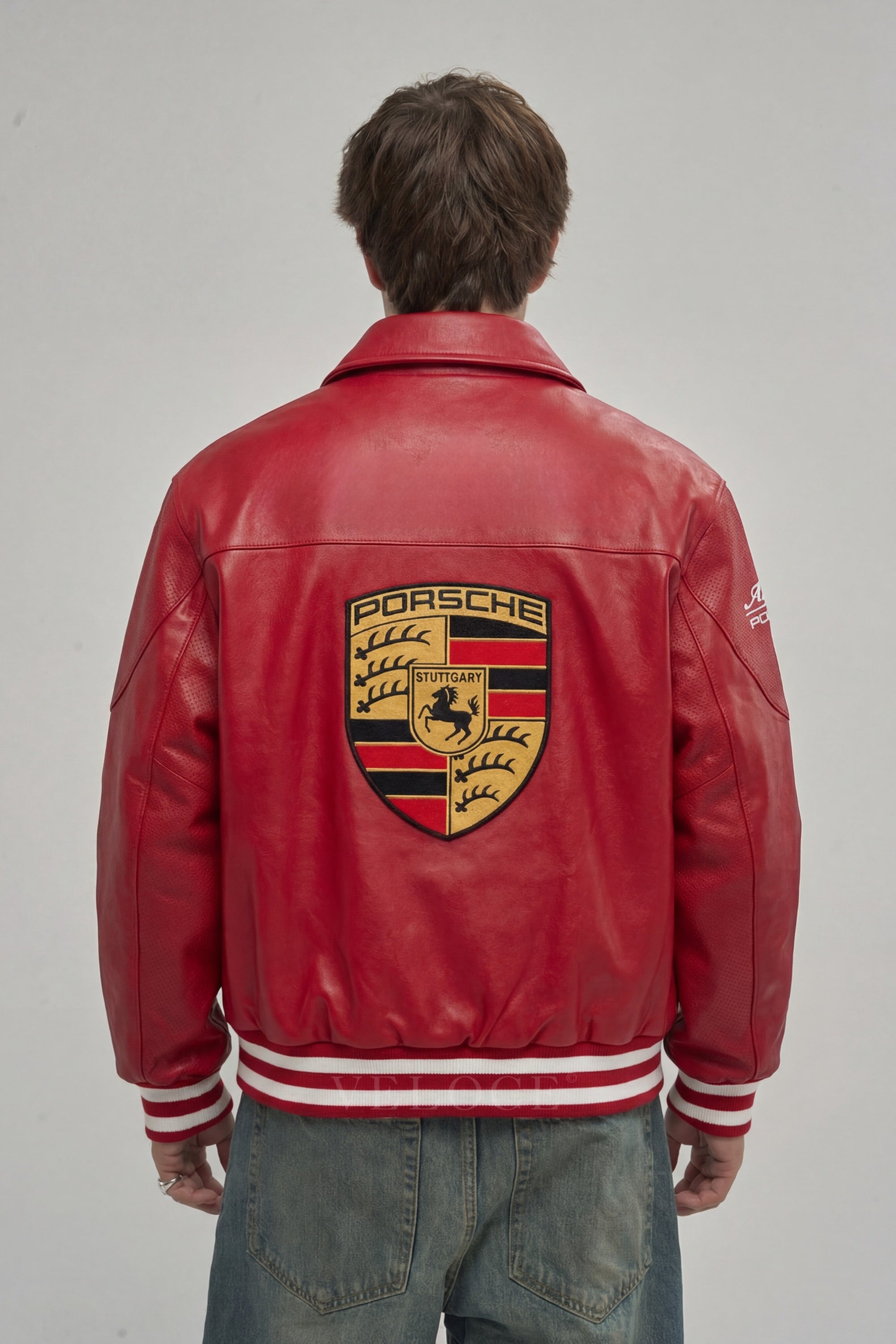 Porsche 993 Turbo Leather Jacket - Red Edition