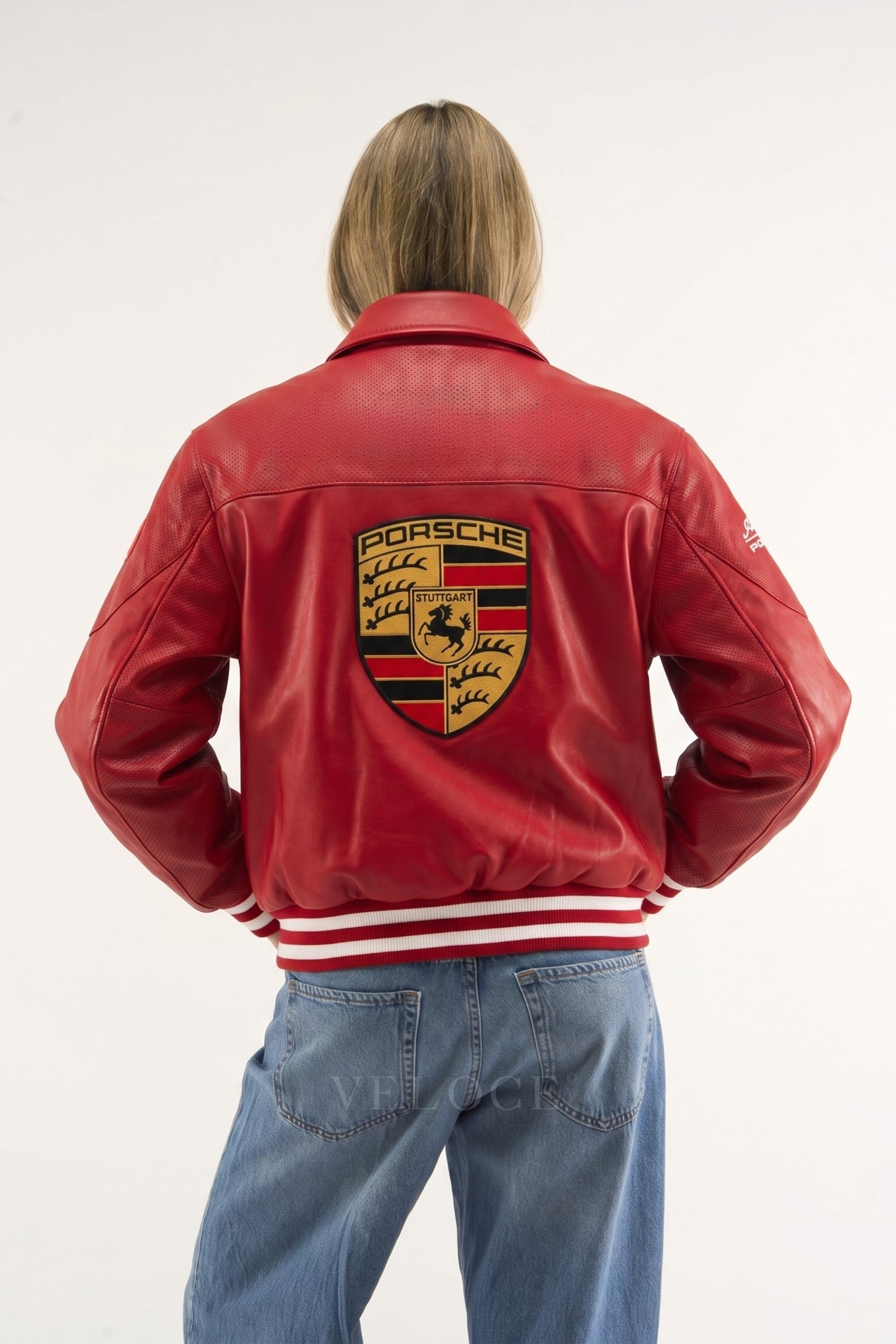Porsche 993 Turbo Leather Jacket - Red Edition
