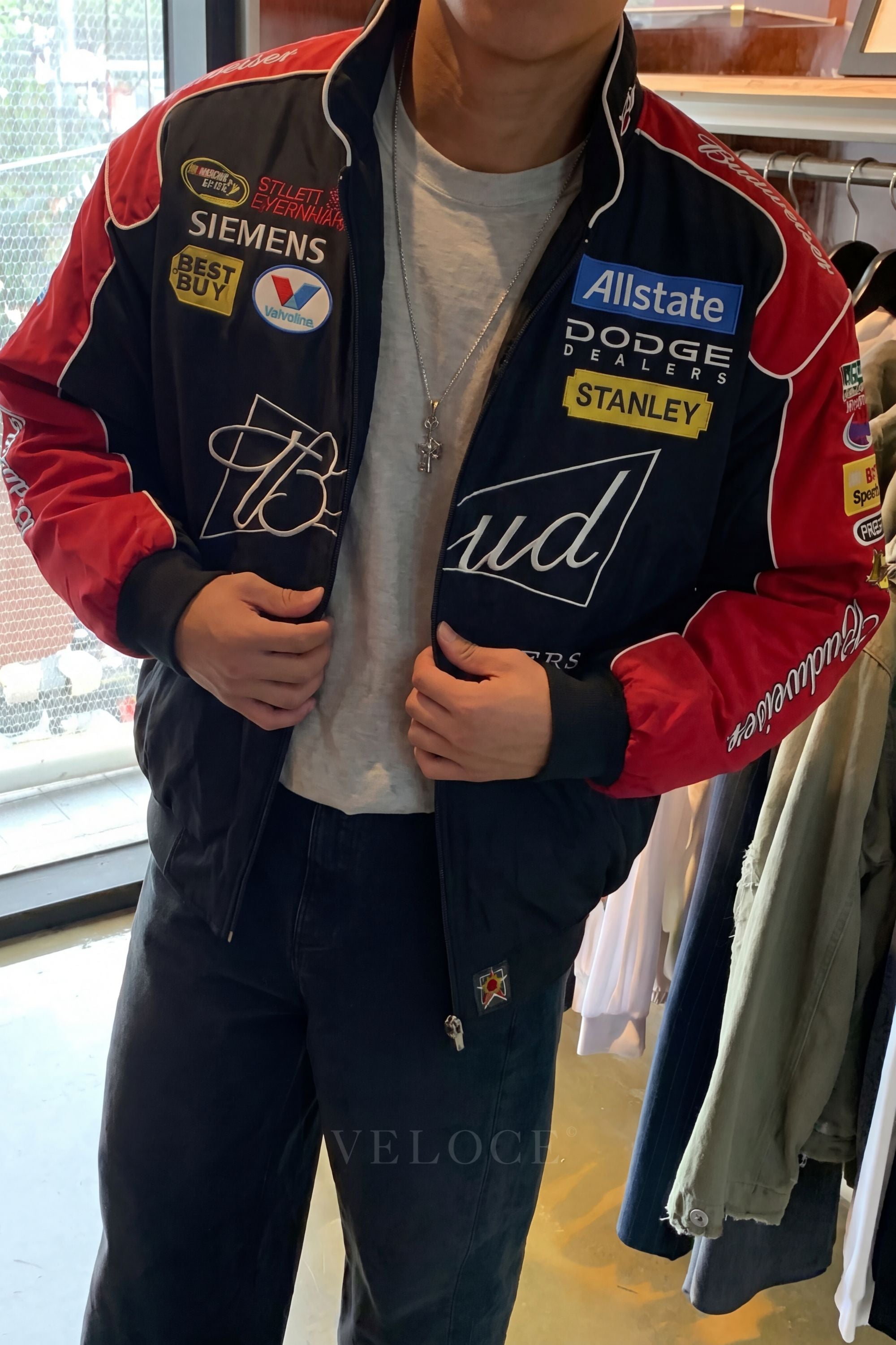 Budweiser Vintage Racing Jacket - NASCAR Black Edition
