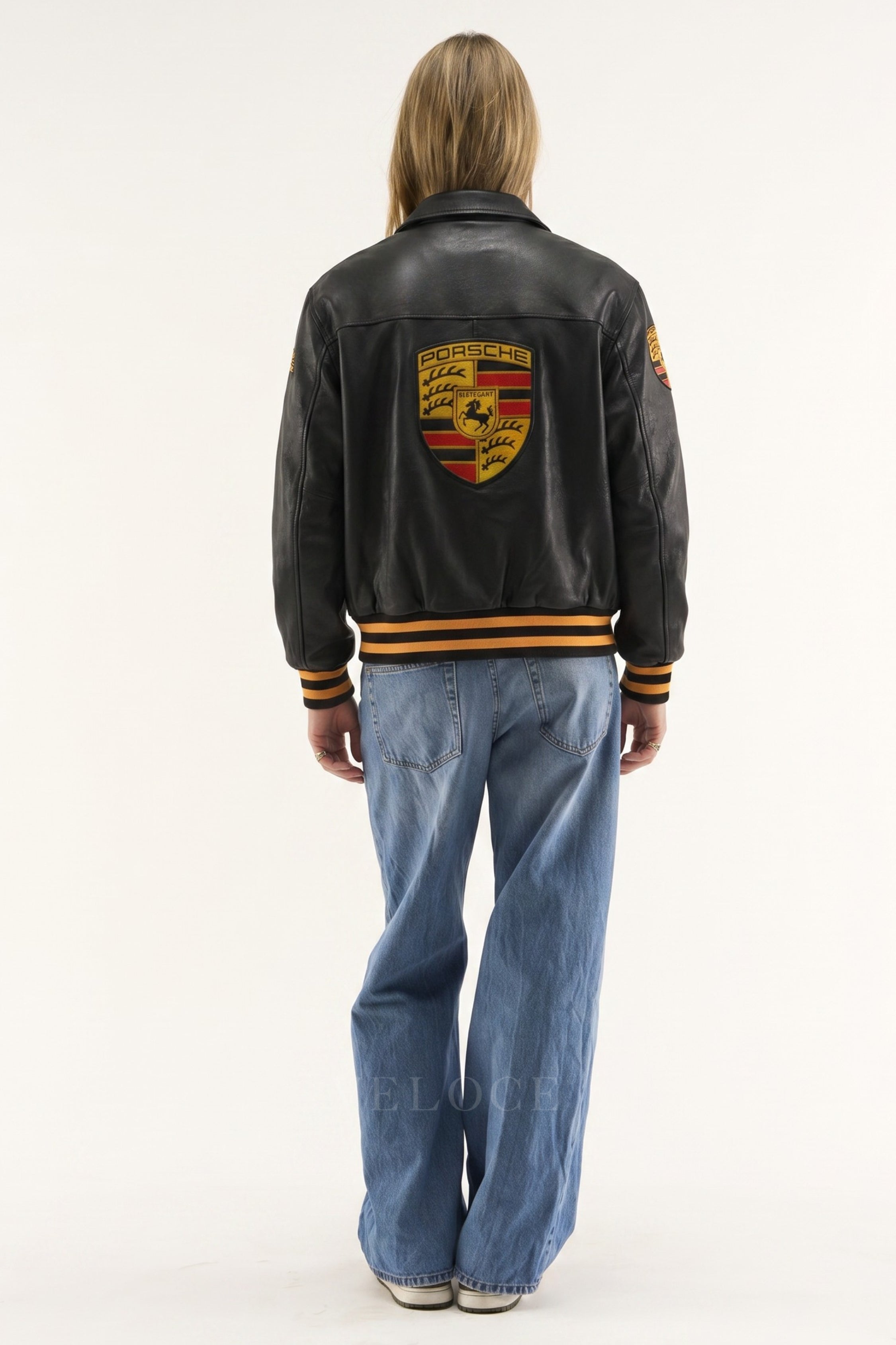 Porsche 993 Turbo Leather Jacket - Black Edition