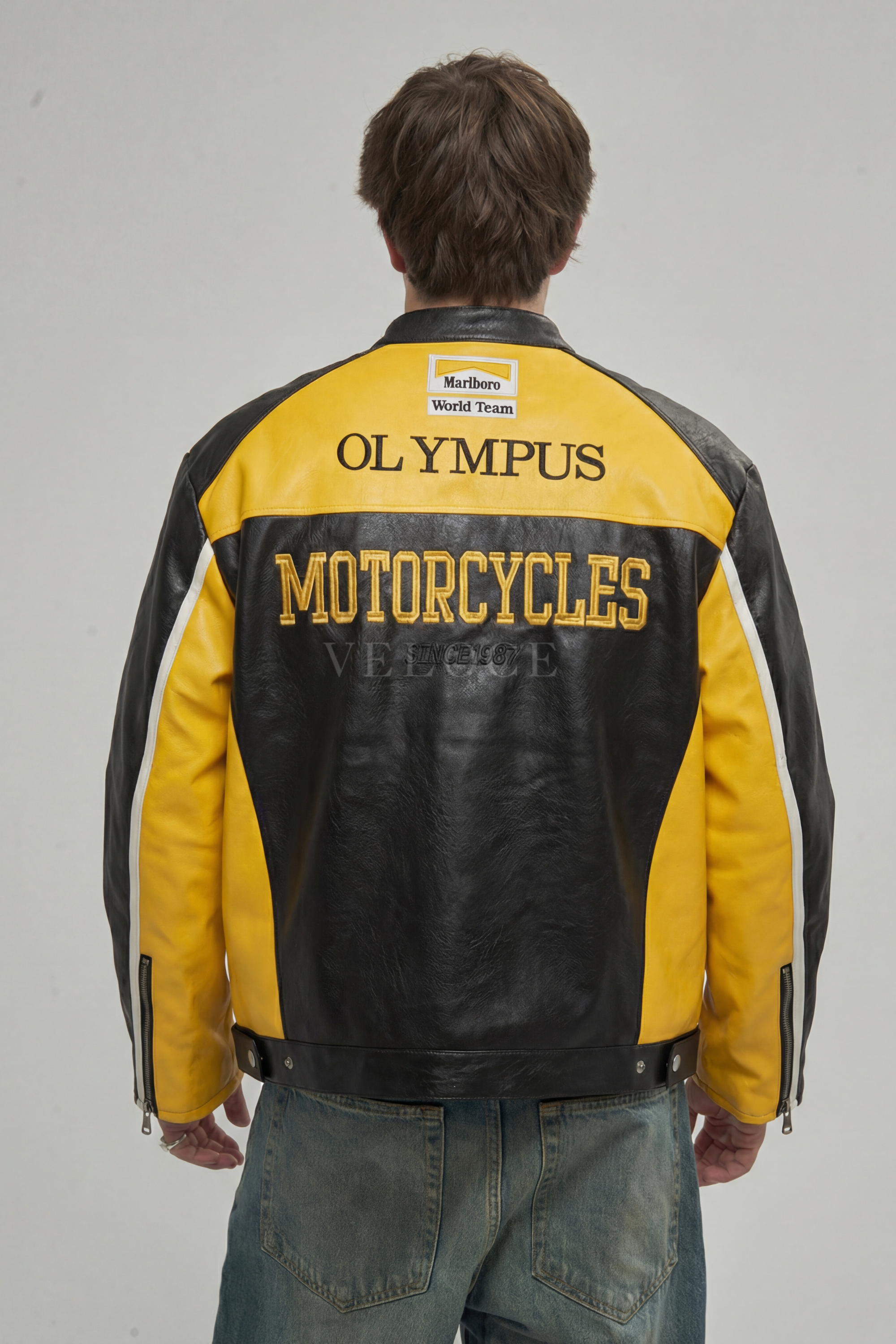 Ferrari F1 Olympus Leather Jacket - Yellow Edition