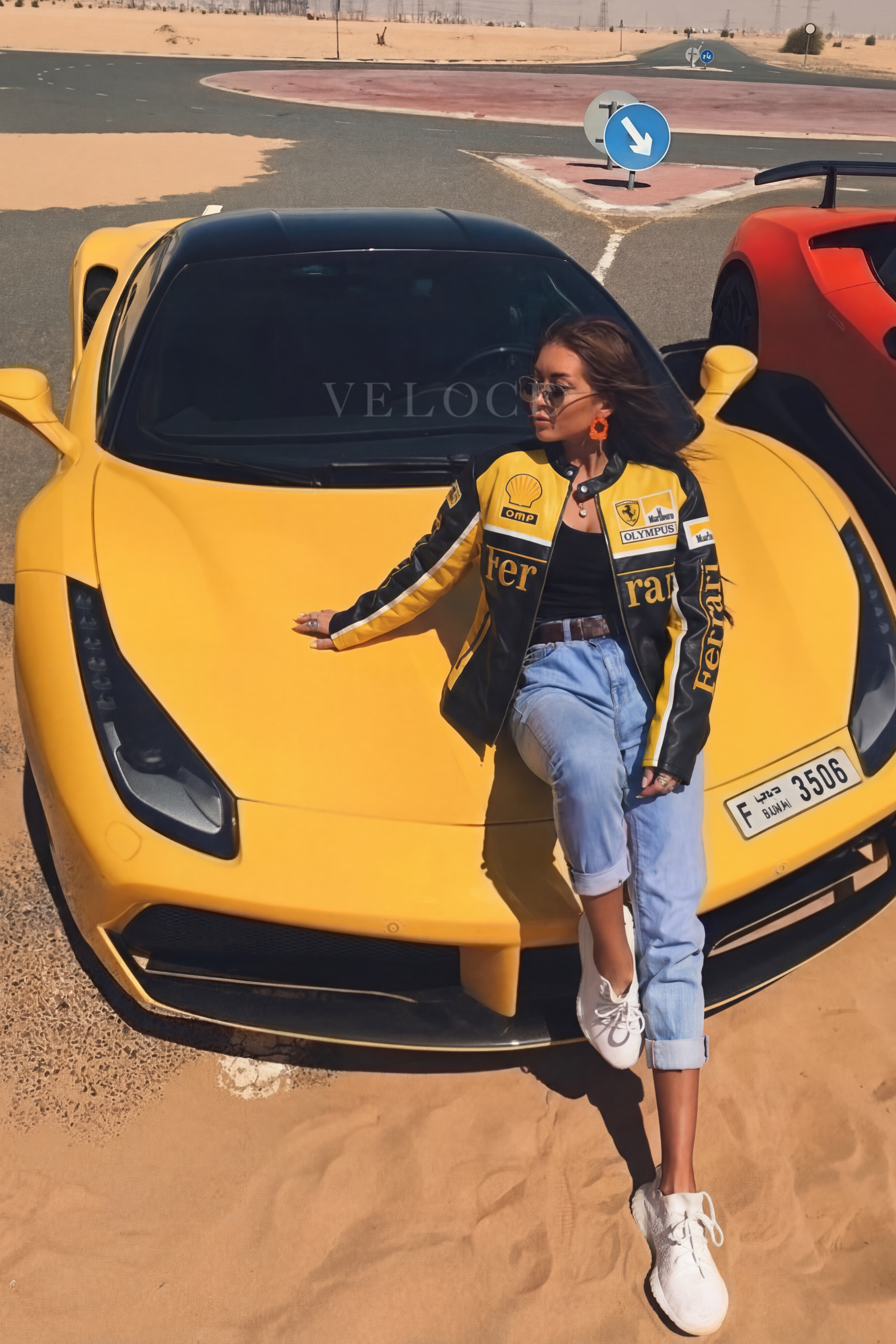 Ferrari F1 Olympus Leather Jacket - Yellow Edition