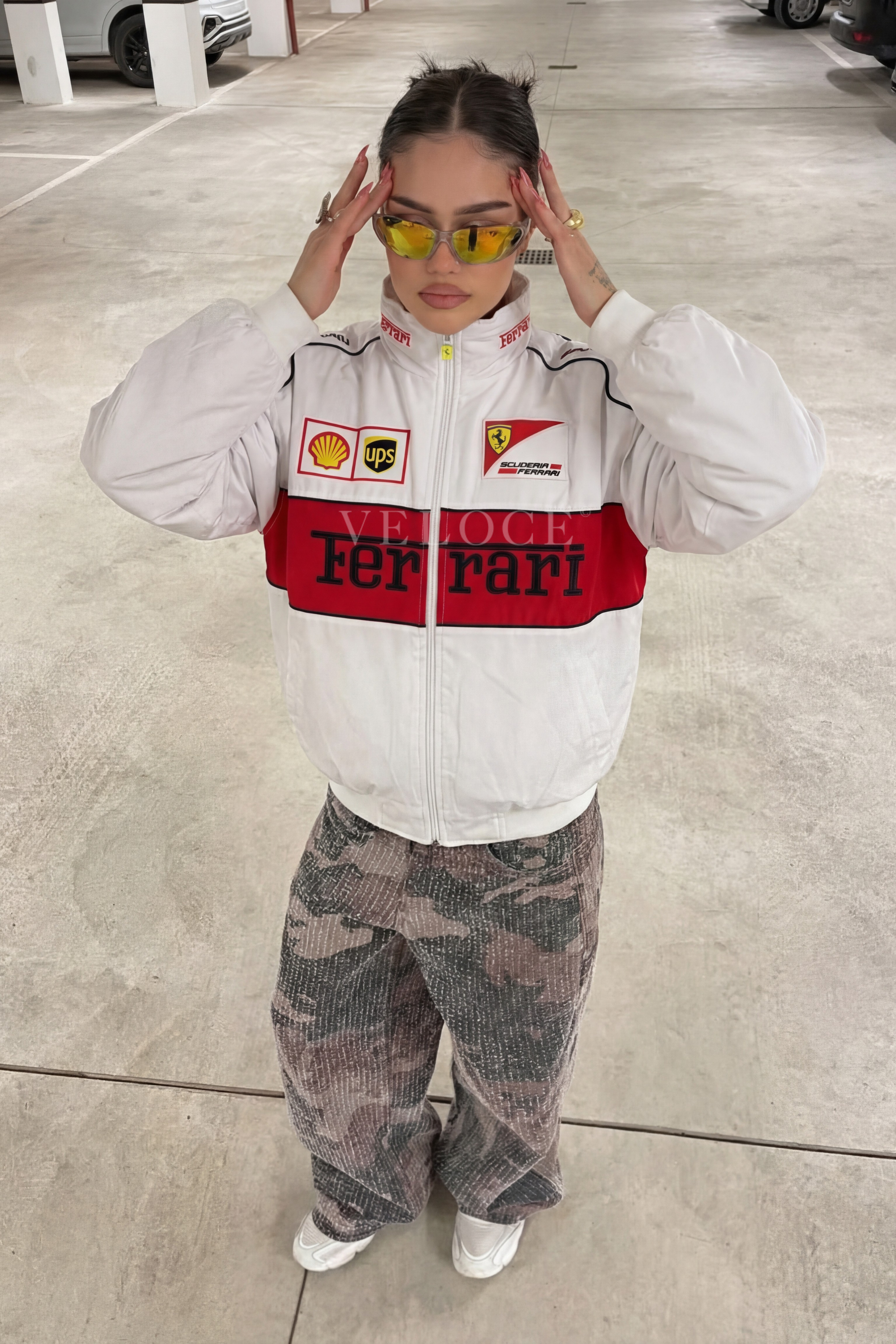 Ferrari F1 Vintage Racing Jacket - White Edition