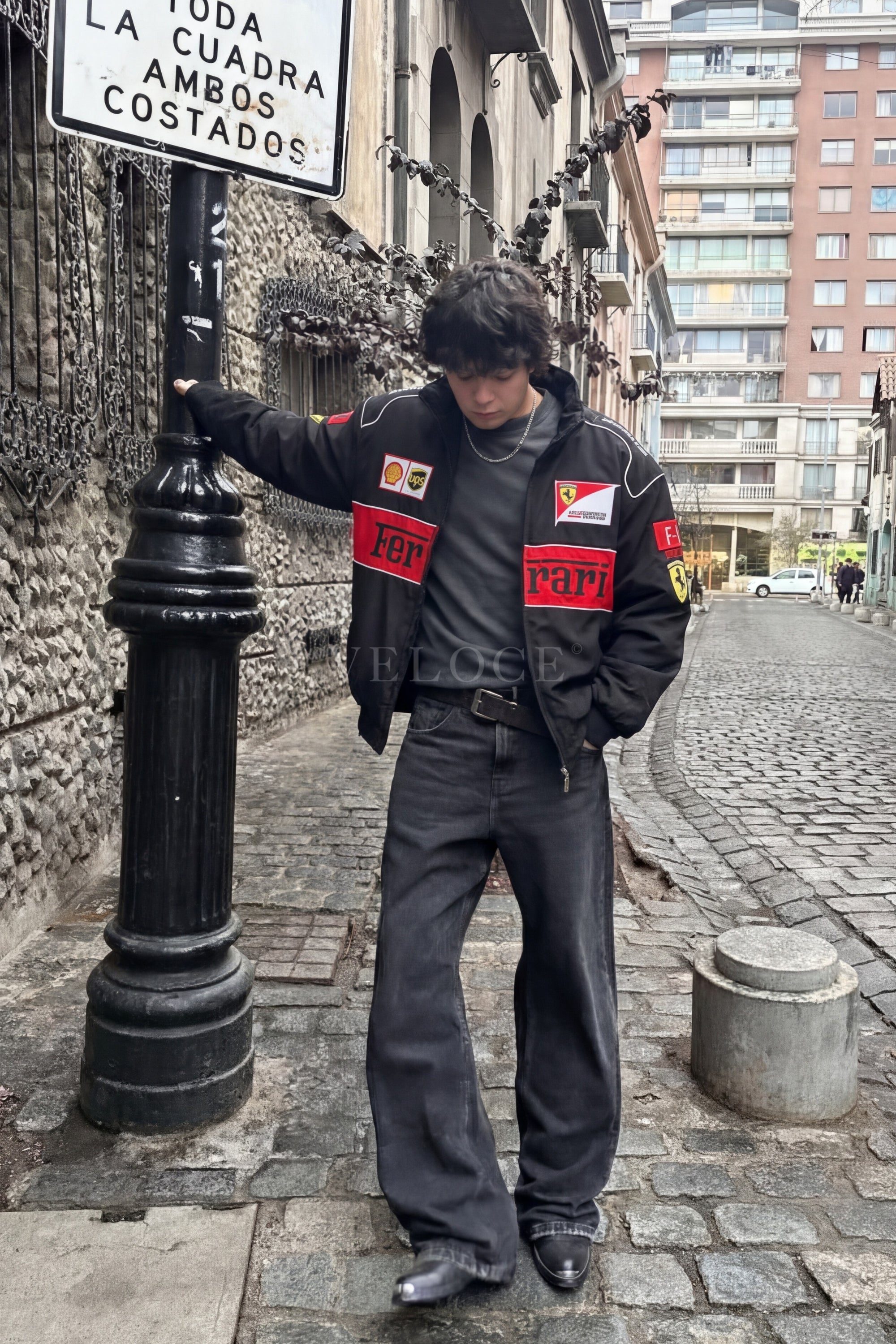 Ferrari F1 Vintage Racing Jacket - Black Edition