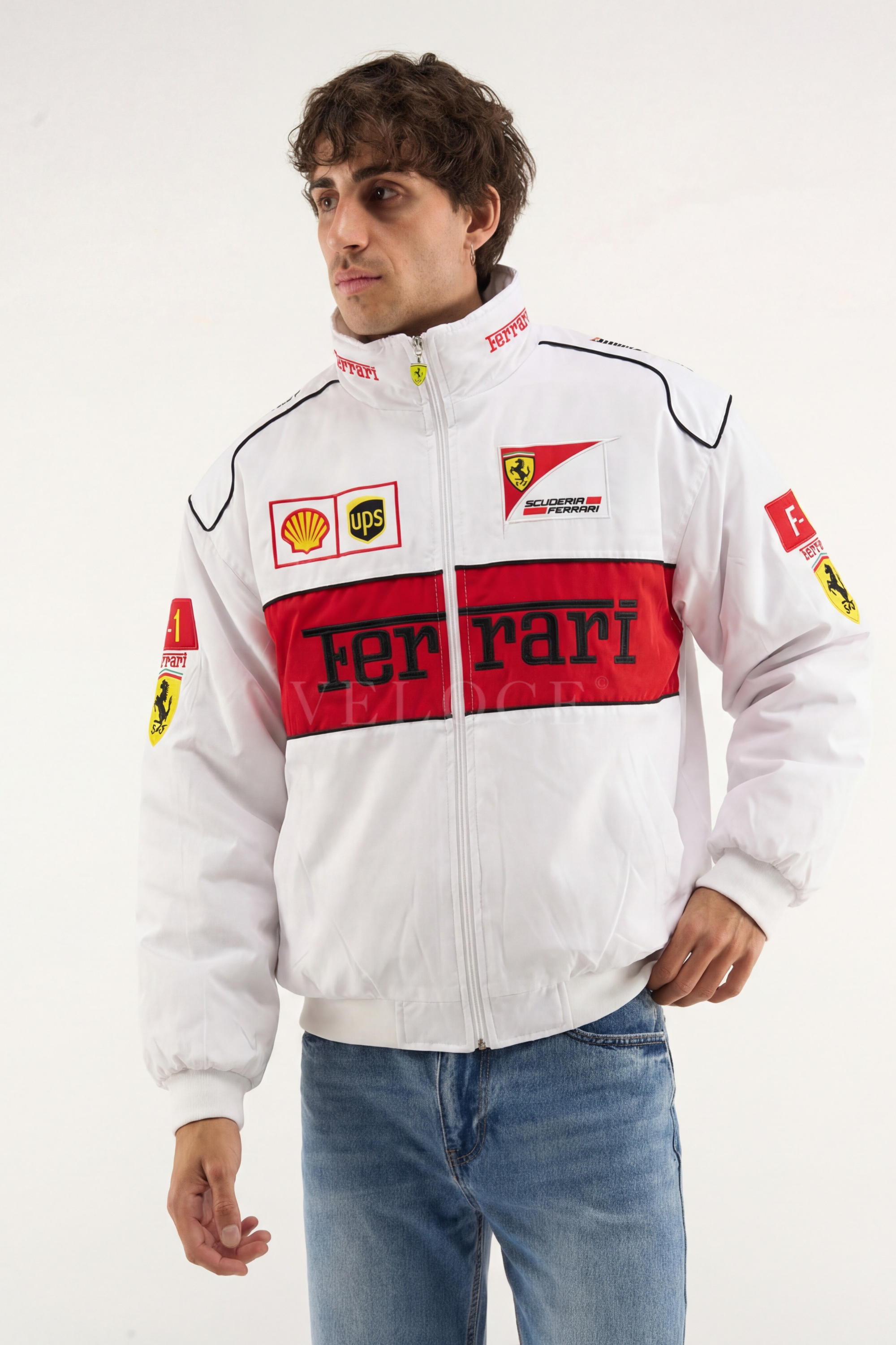 Ferrari F1 Vintage Racing Jacket - White Edition