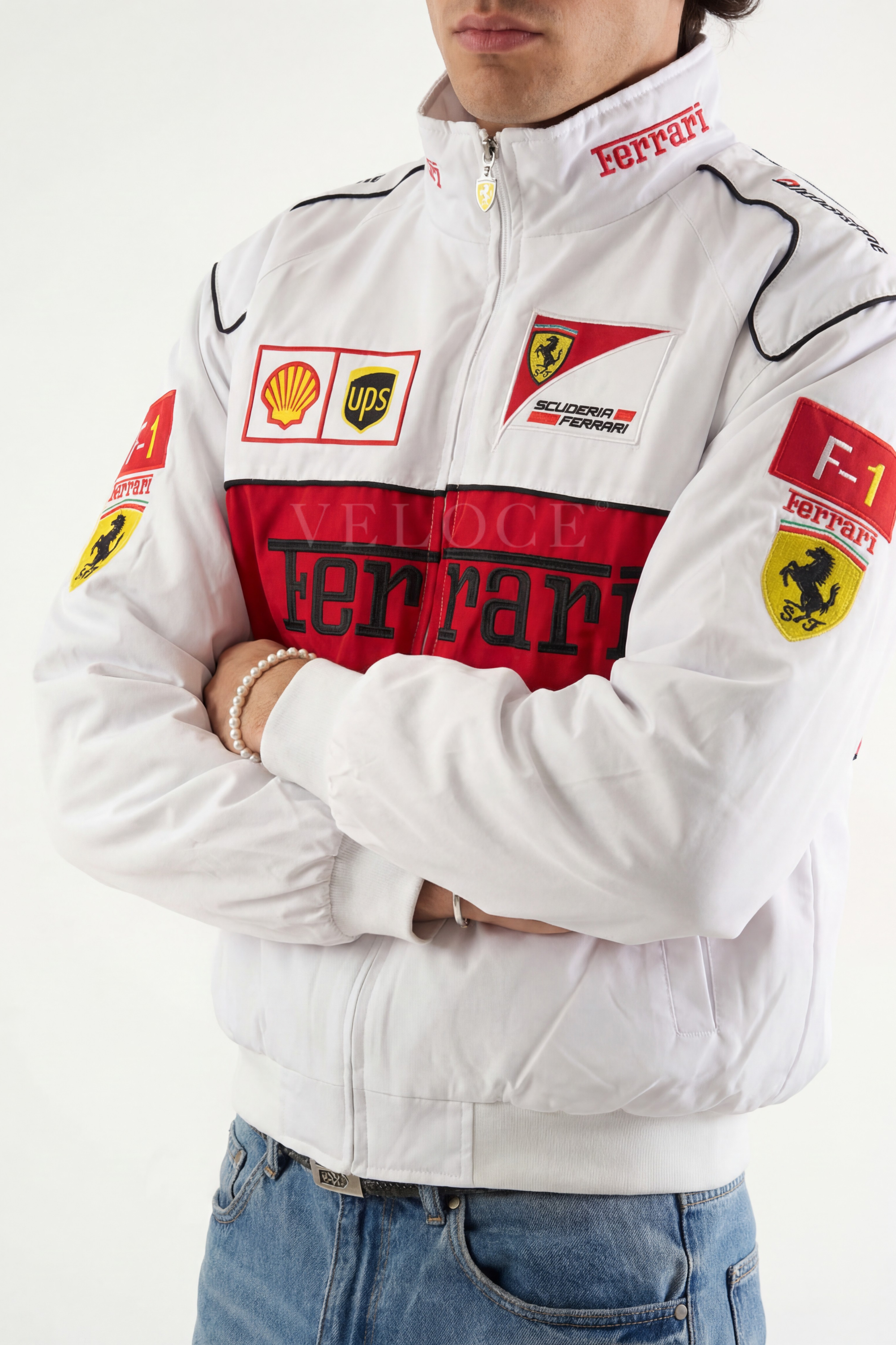 Ferrari F1 Vintage Racing Jacket - White Edition