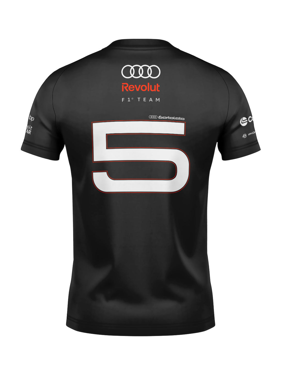 Audi Bortoleto 2026 Black Cotton T-Shirt