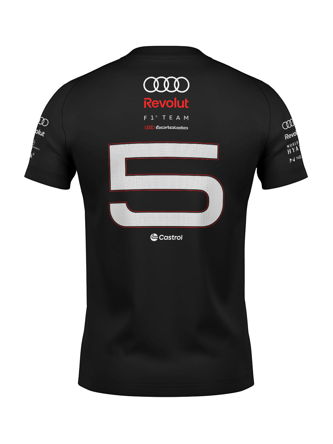 Audi Bortoleto Fan T-Shirt 2026 Black Cotton