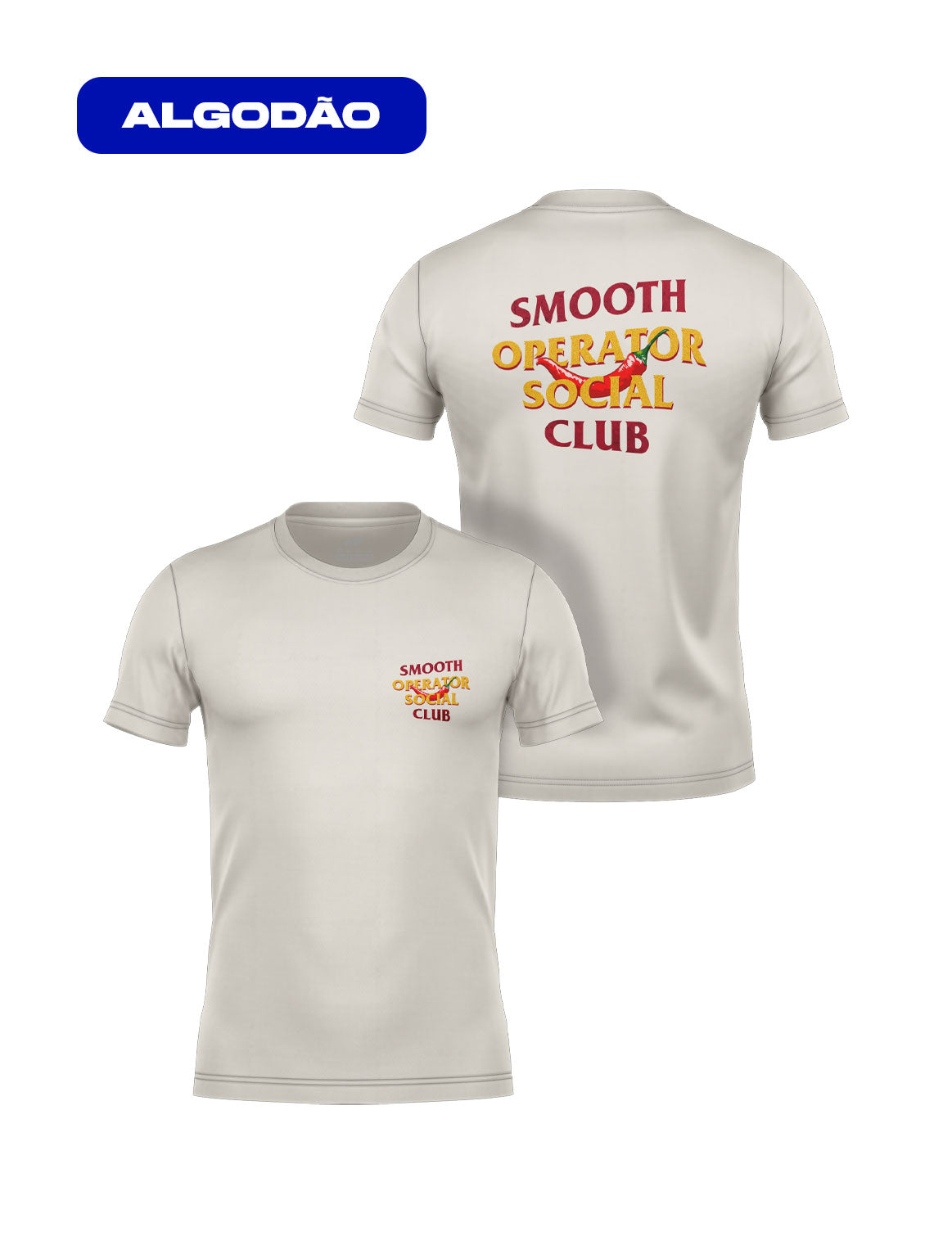 Smoth Operator Social Club Off White Cotton T-Shirt