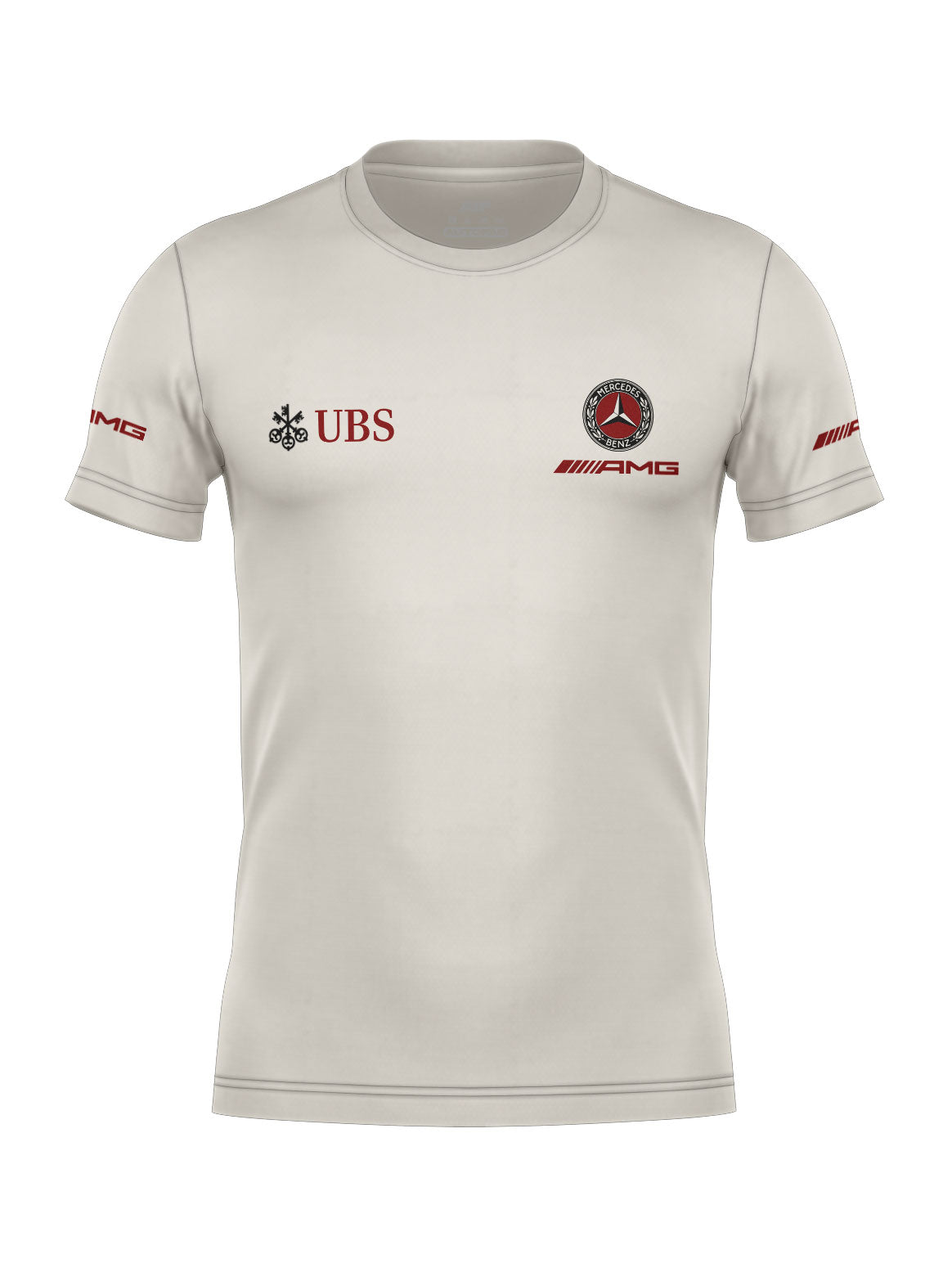 Mercedes Retro Logo Off White Cotton T-Shirt