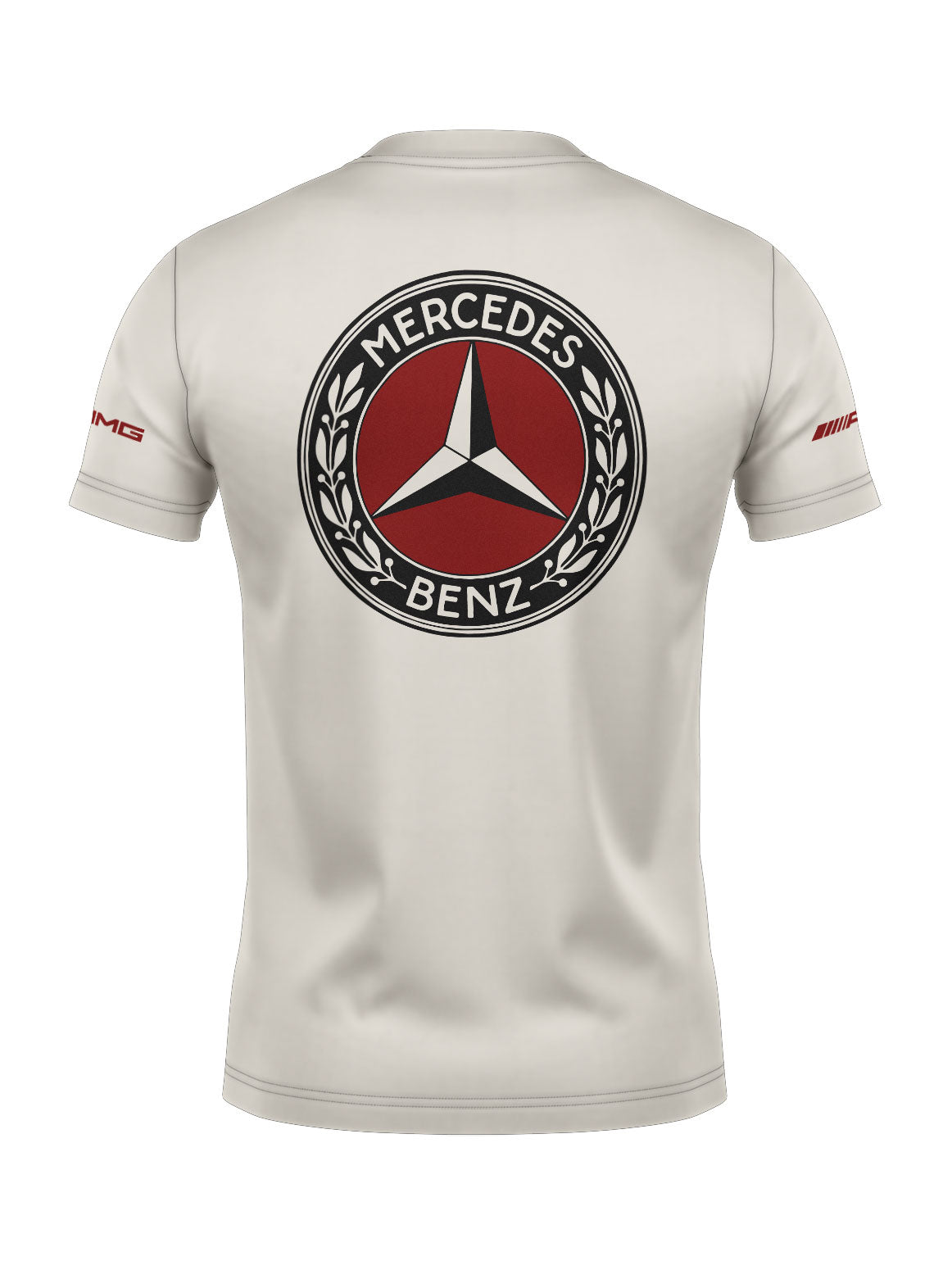 Mercedes Retro Logo Off White Cotton T-Shirt