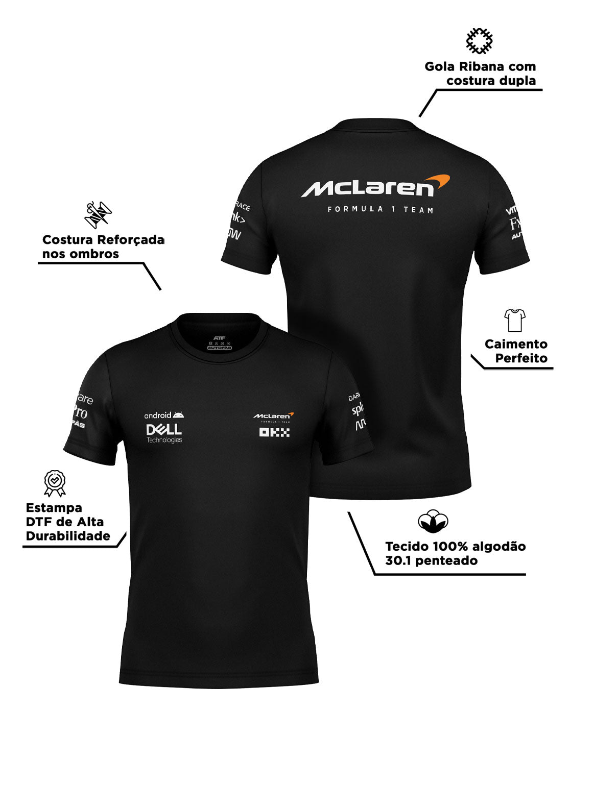 McLaren 2024 Black Cotton T-Shirt