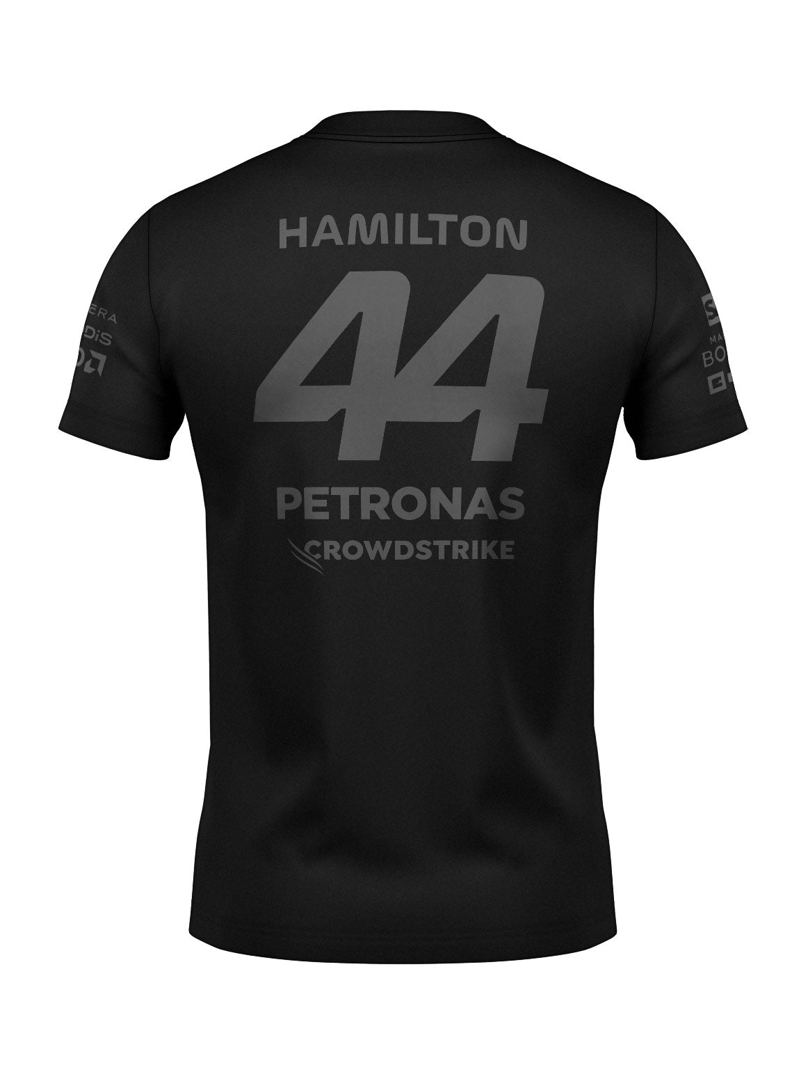 Lewis Hamilton Mercedes 2024 All Black Cotton T-Shirt