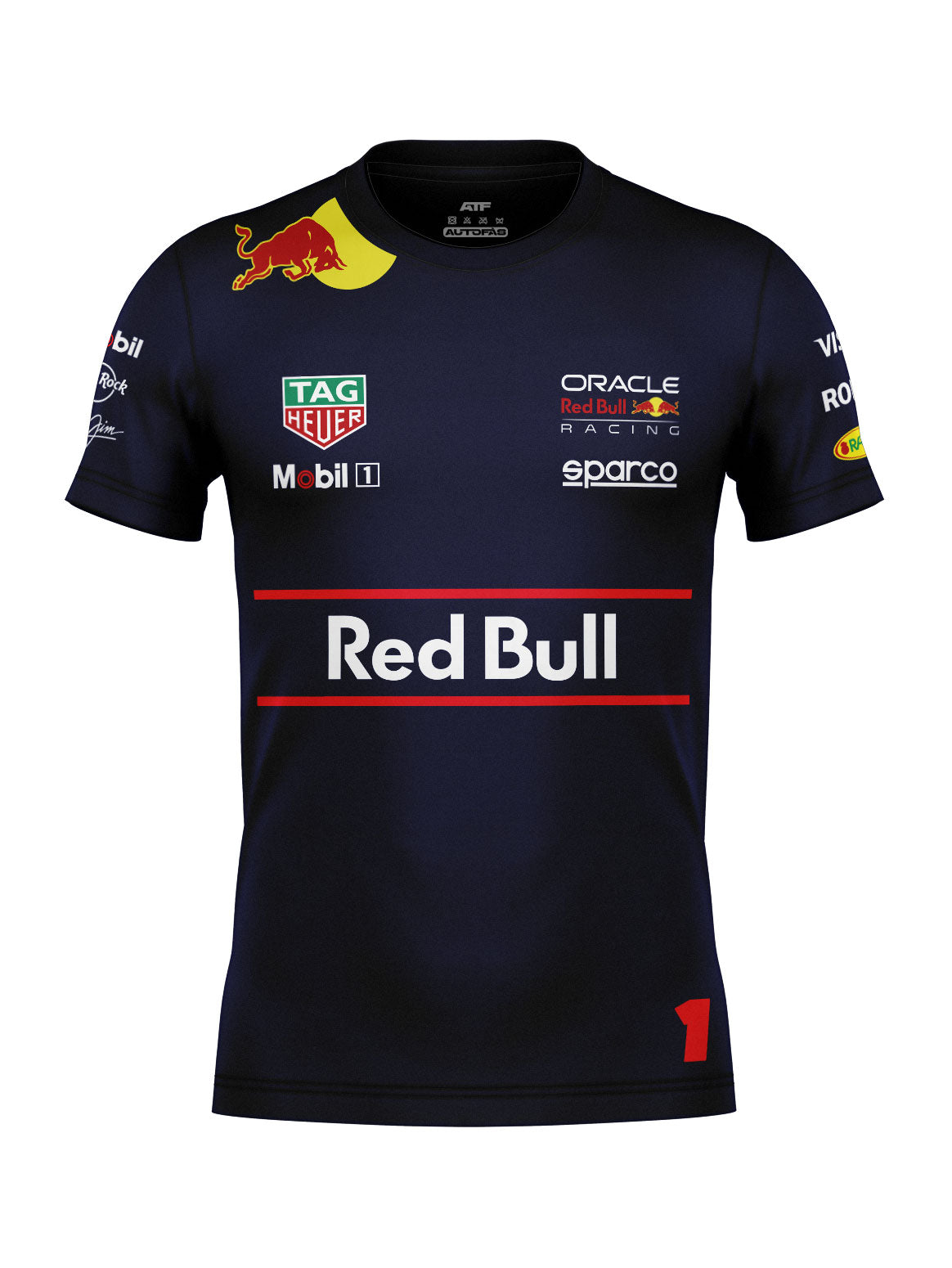 Red Bull Max Verstappen Navy Blue Cotton T-Shirt 2025