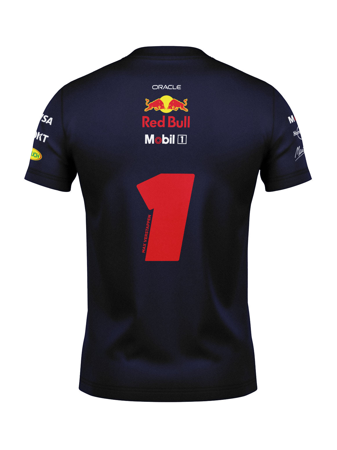 Red Bull Max Verstappen Navy Blue Cotton T-Shirt 2025